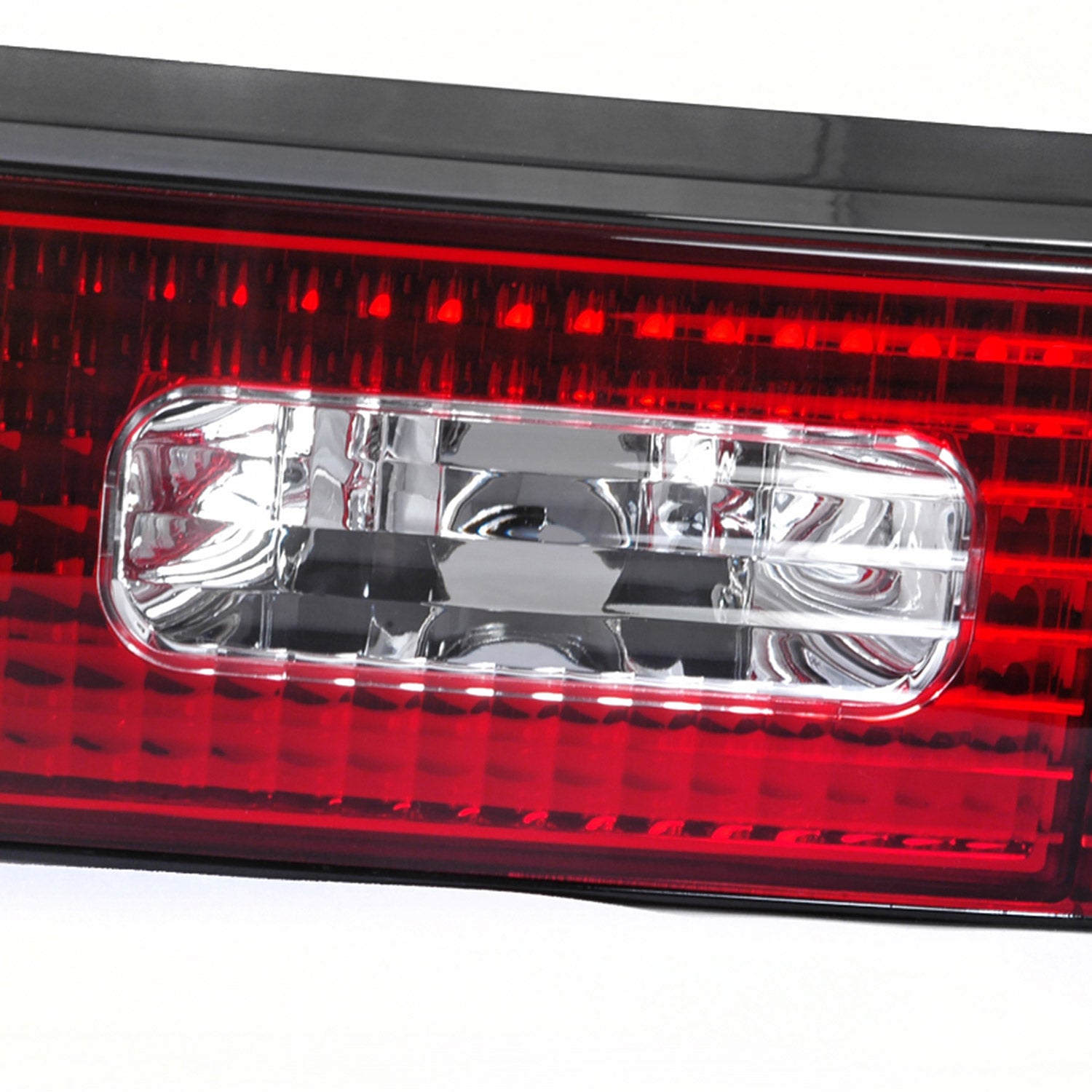 1989-1994 Nissan 240SX S13 HB Tail Lights & Trunk Light Chrome/Red Clear