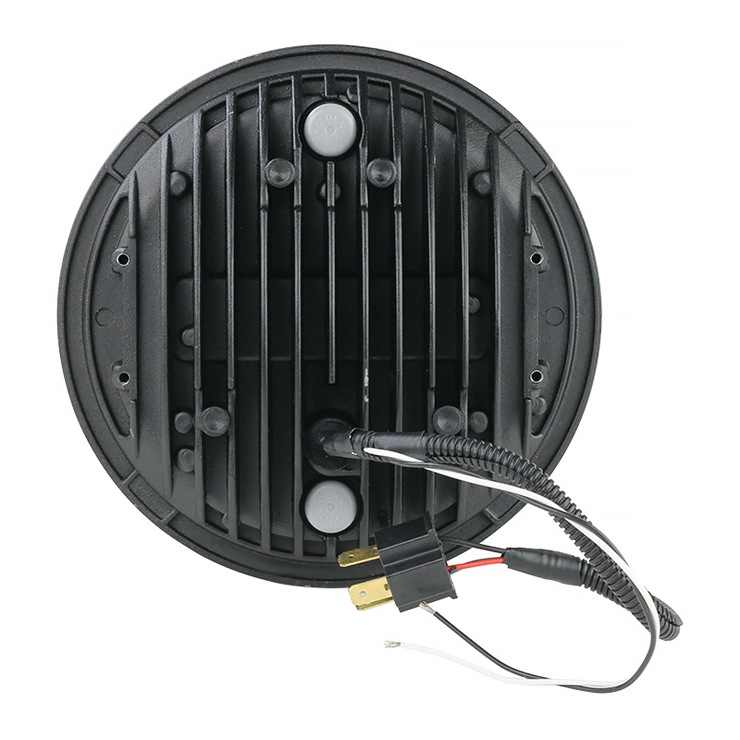 Universal 7" Cree LED Red Rim Projector Headlight - 1PC Chrome/Clear Lens