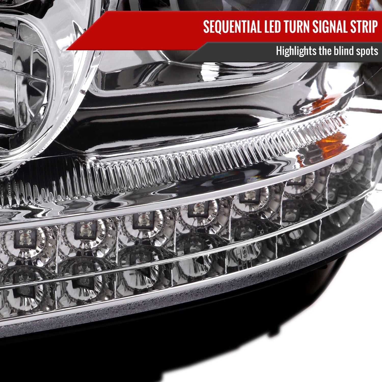 2009-2011 Mercedes Benz W164 ML-Class LED Sequetial Signal Headlights Chrome