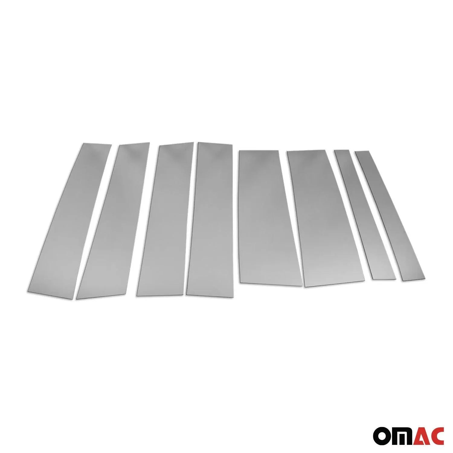 2015-2022 RAM ProMaster City B Pillar Trim Window & Side Door Trim Set Stainless Steel Chrome