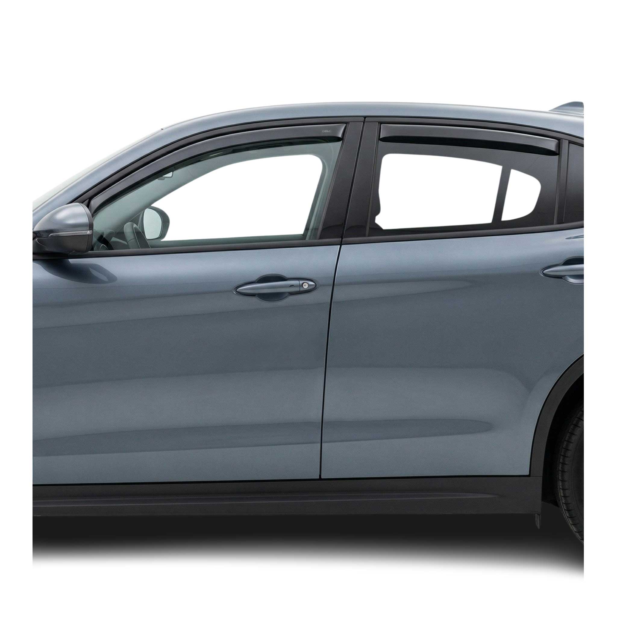 2017-2026 Alfa Romeo Stelvio Window Visor Vent Rain Deflector 4Pcs Smoke