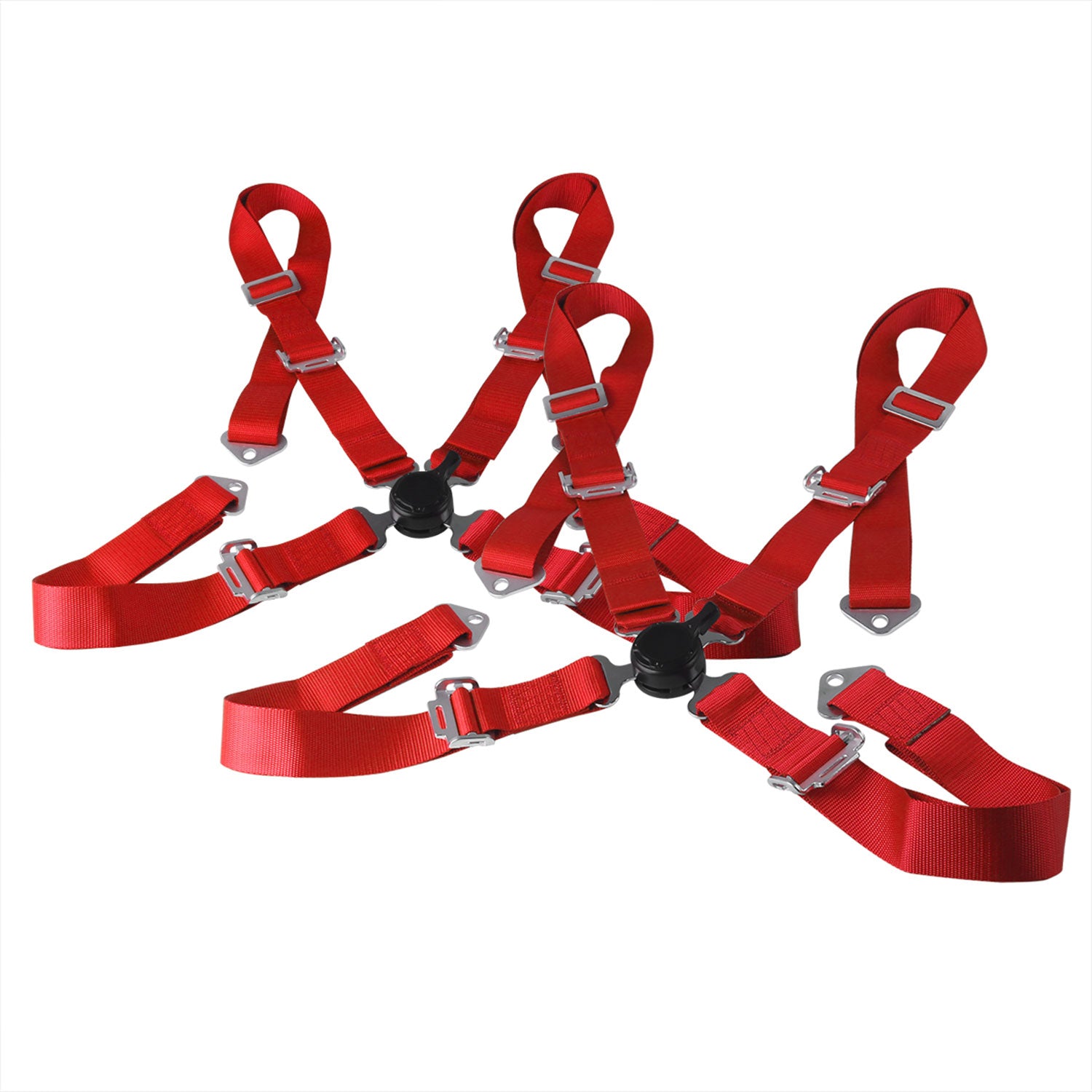 Universal Red 4 Point Quick Release Camlock Racing Seat Belt Safety Harness