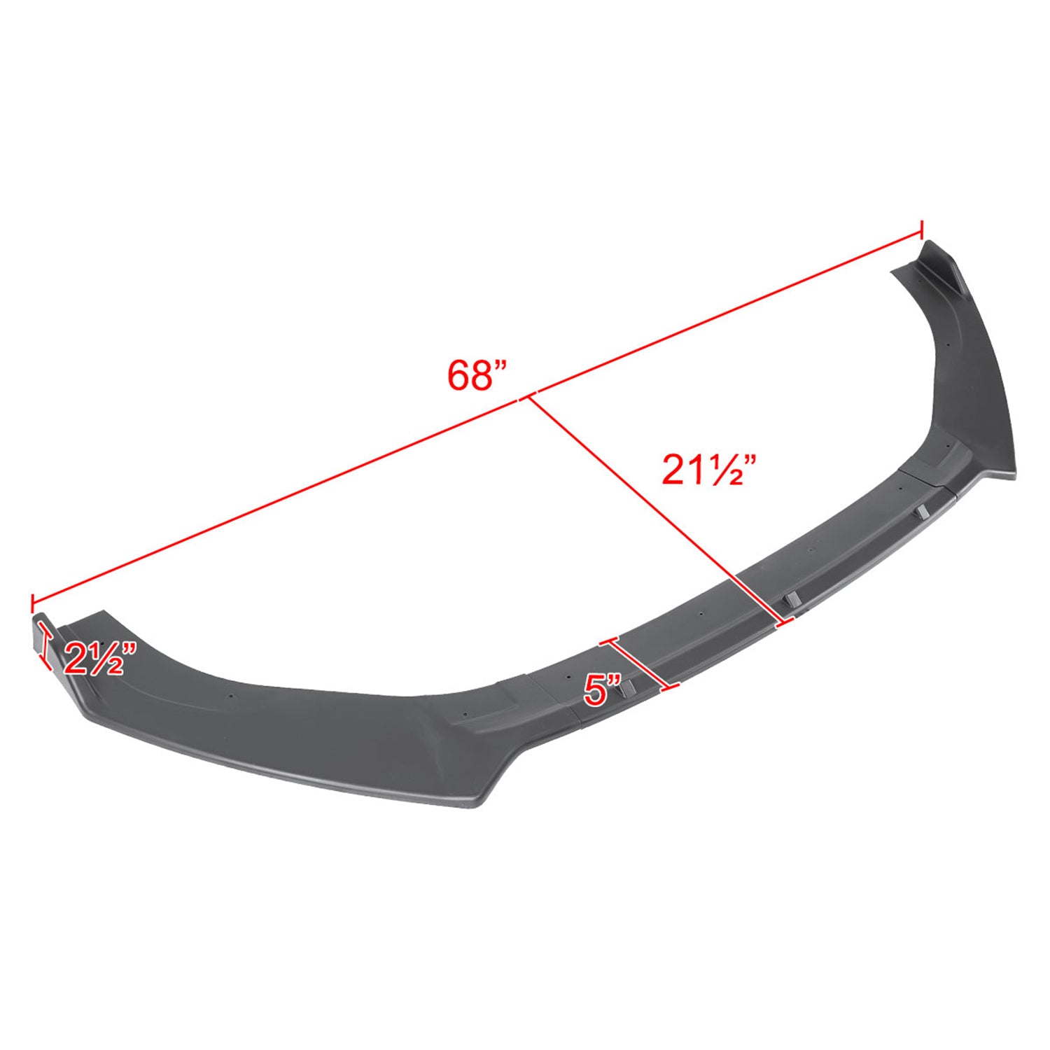 2014-2020 VW Golf GTI/R/R-Line Matte Black 3Pcs Front Bumper Lip Set