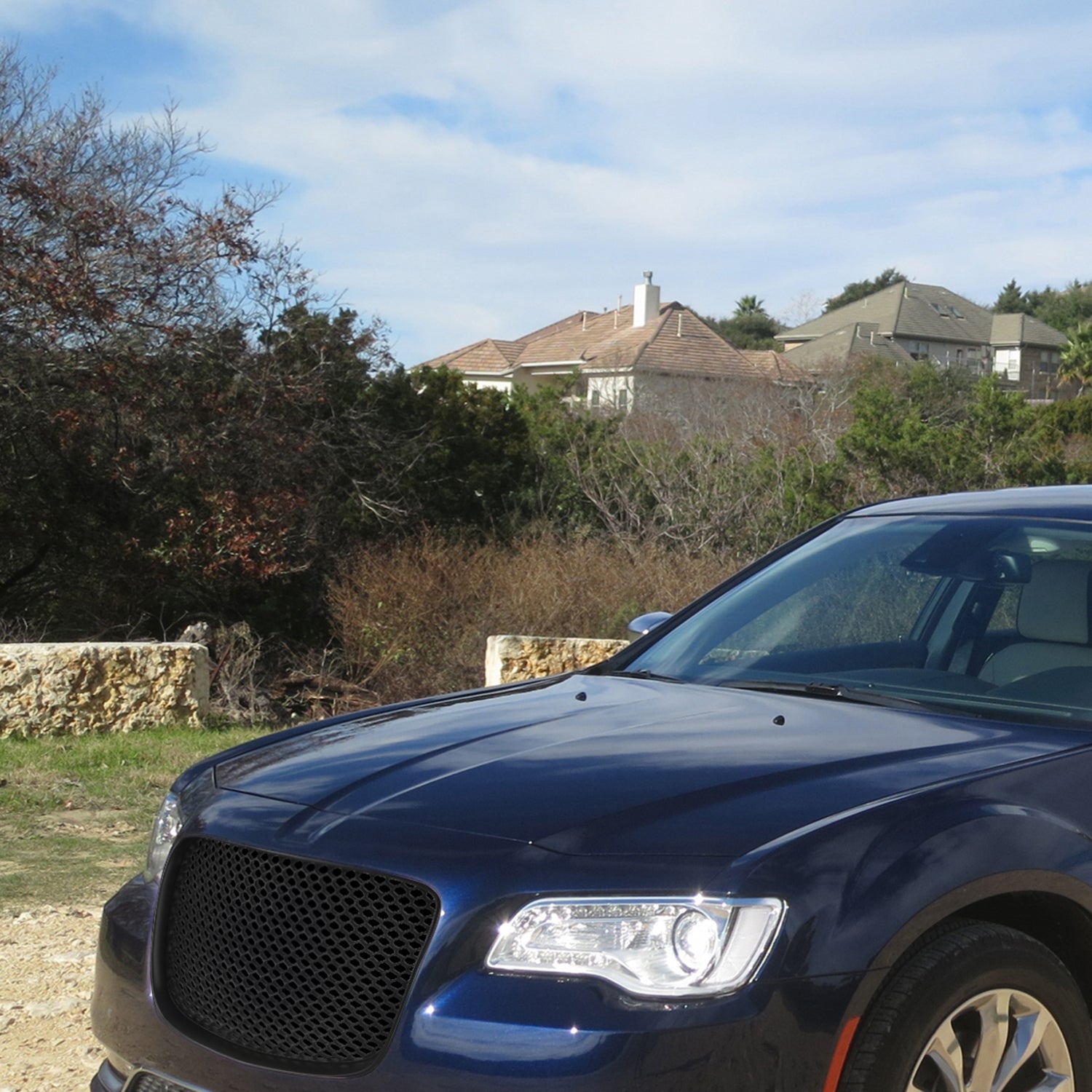 2015-2019 Chrysler 300 Black ABS Mesh Grille