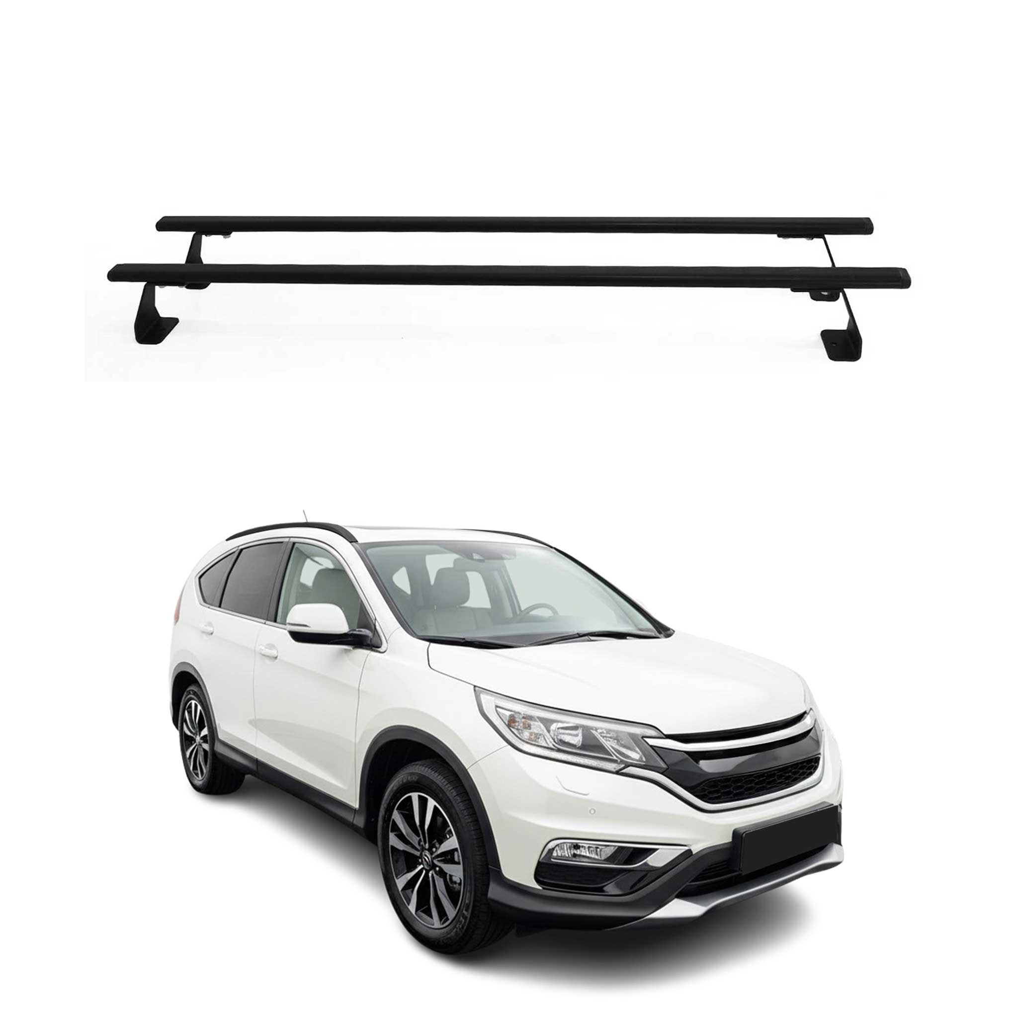 2012-2016 Honda CR-V Roof Rack Cross Bars Luggage Carrier Steel Black 2 Pcs
