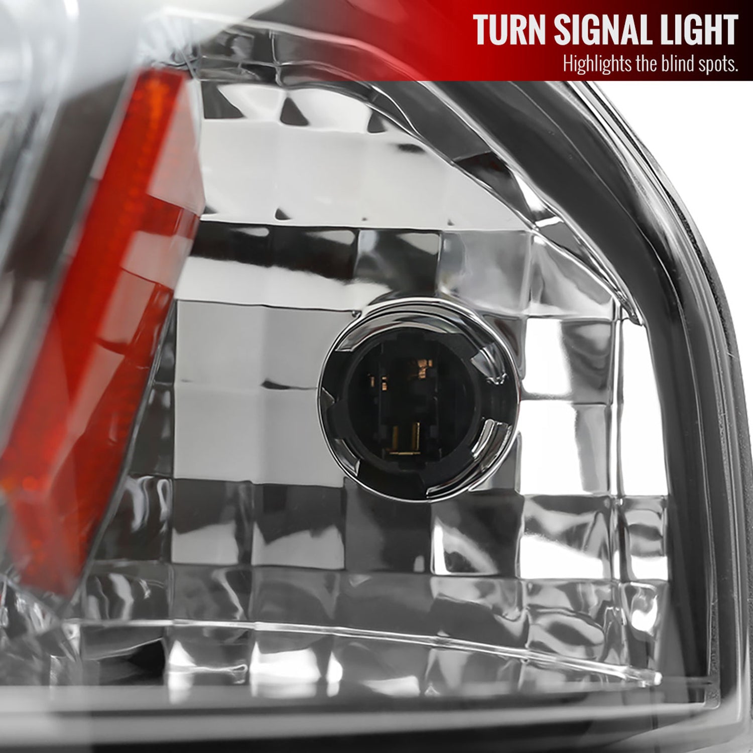 2000-2005 Chevy Impala Crystal Headlights w/ SMD LED Light Strip Chrome/Clear