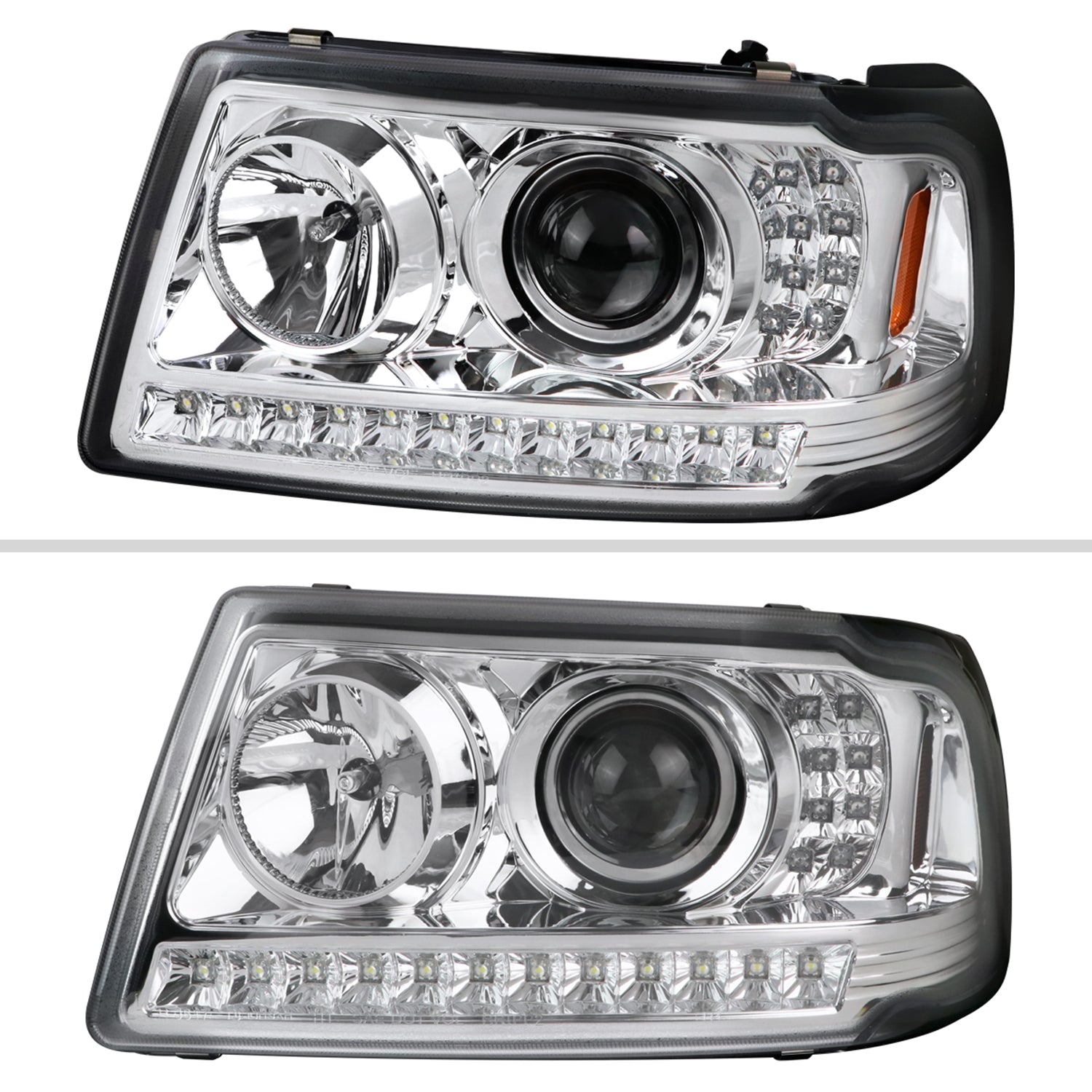 2001-2011 Ford Ranger Projector Headlights LED Light&LED Signal Lights Chrome