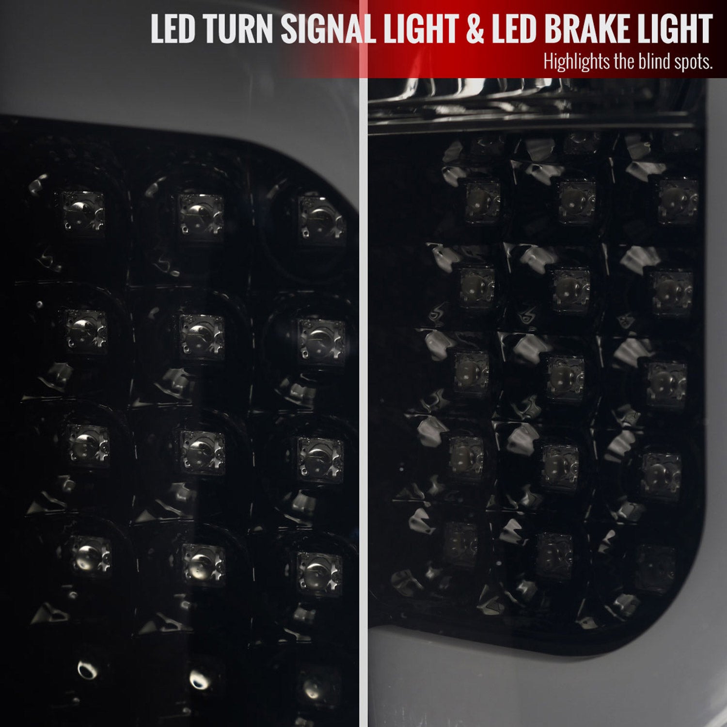 2014-2021 Toyota Tundra White Bar LED Tail Lights Glossy Black/Smoke