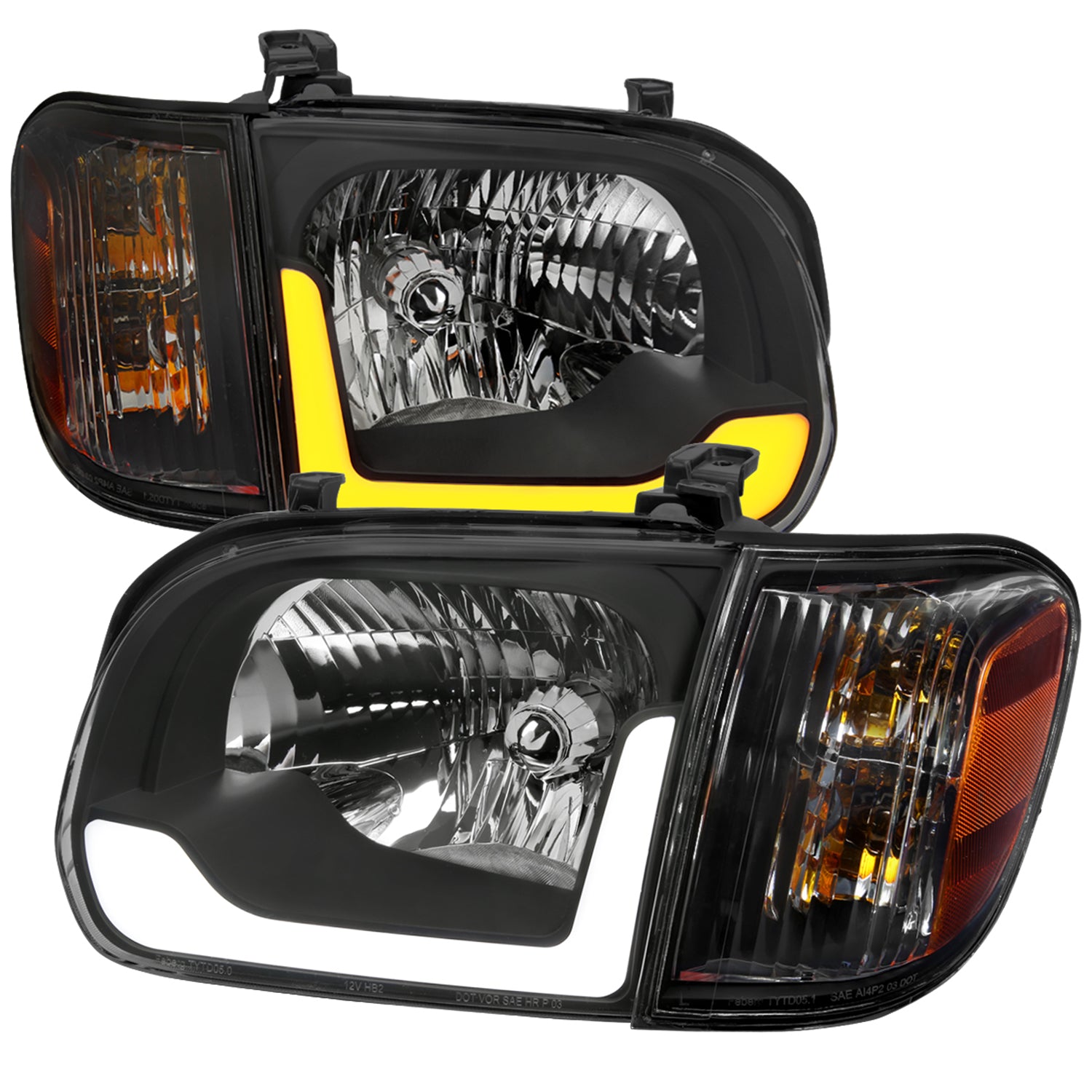 2005-2006 Toyota Tundra/05-2007 Sequoia LED Bar Factory Headlights Corner Lamps