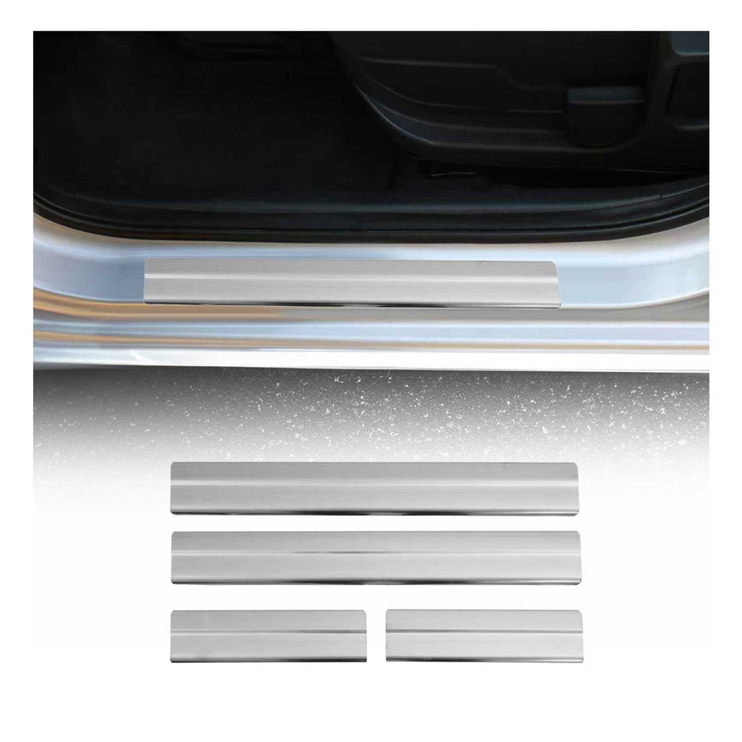 2017-2025 Mazda CX-5 Door Sill Scuff Plate Scratch Protector Stainless Steel Silver 4x