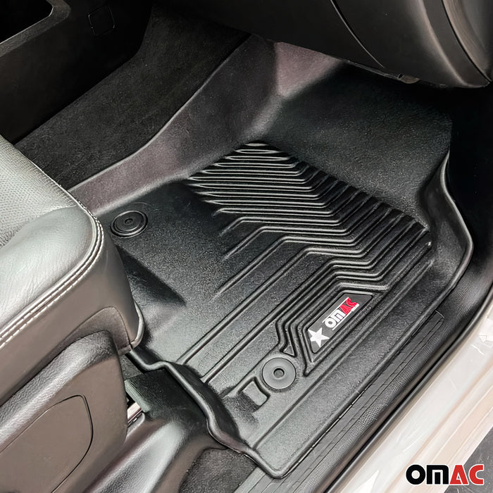 OMAC Premium Floor Mats for Toyota RAV4 2019-2024 Front Heavy Duty Black