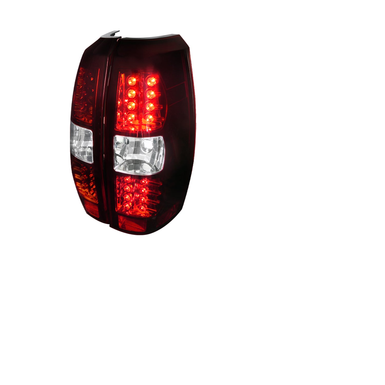 2007-2012 Chevrolet Avalanche LED Tail Lights Chrome Housing/Red Lens