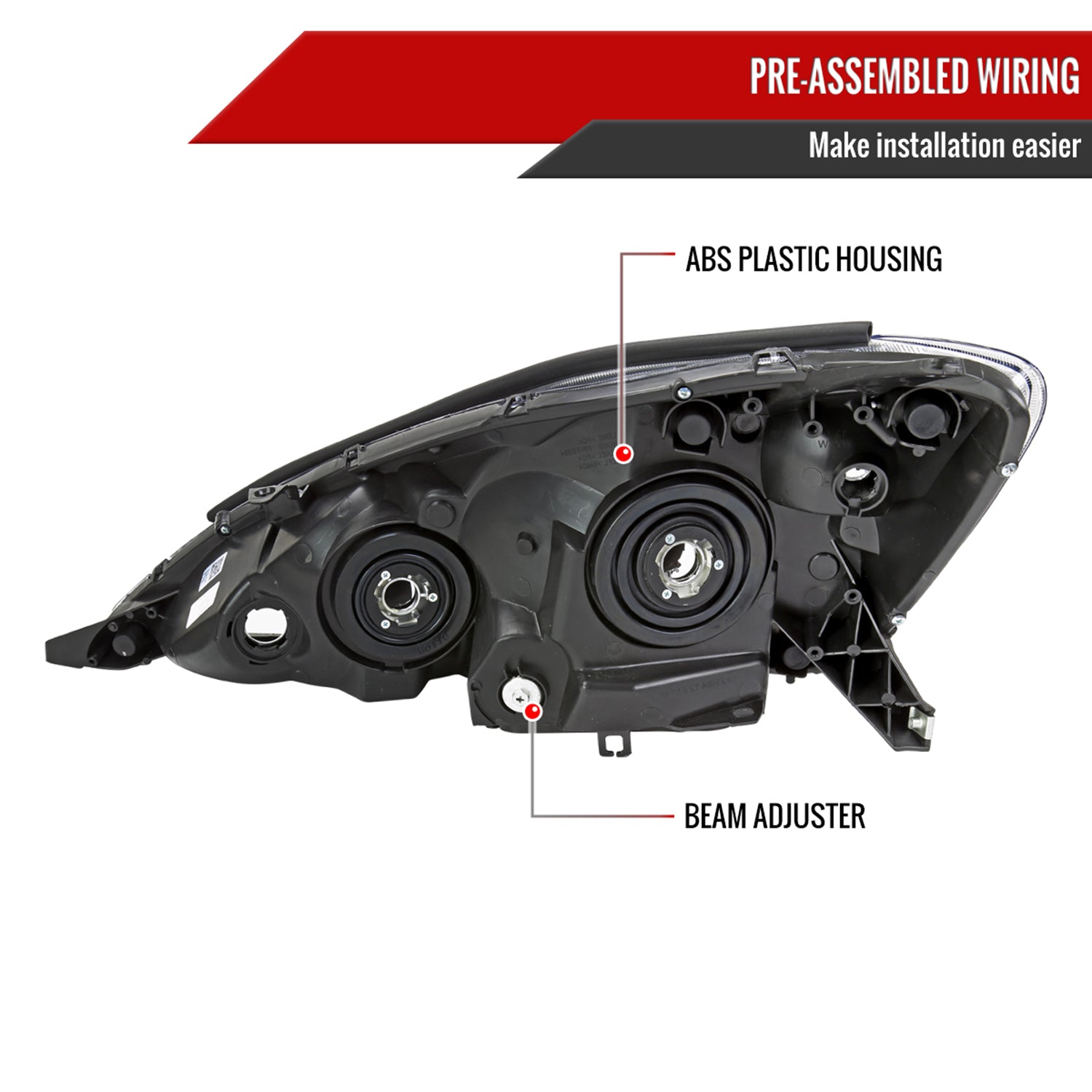 2006-2010 Toyota Sienna Factory Passenger/Right Headlight Amber Reflector