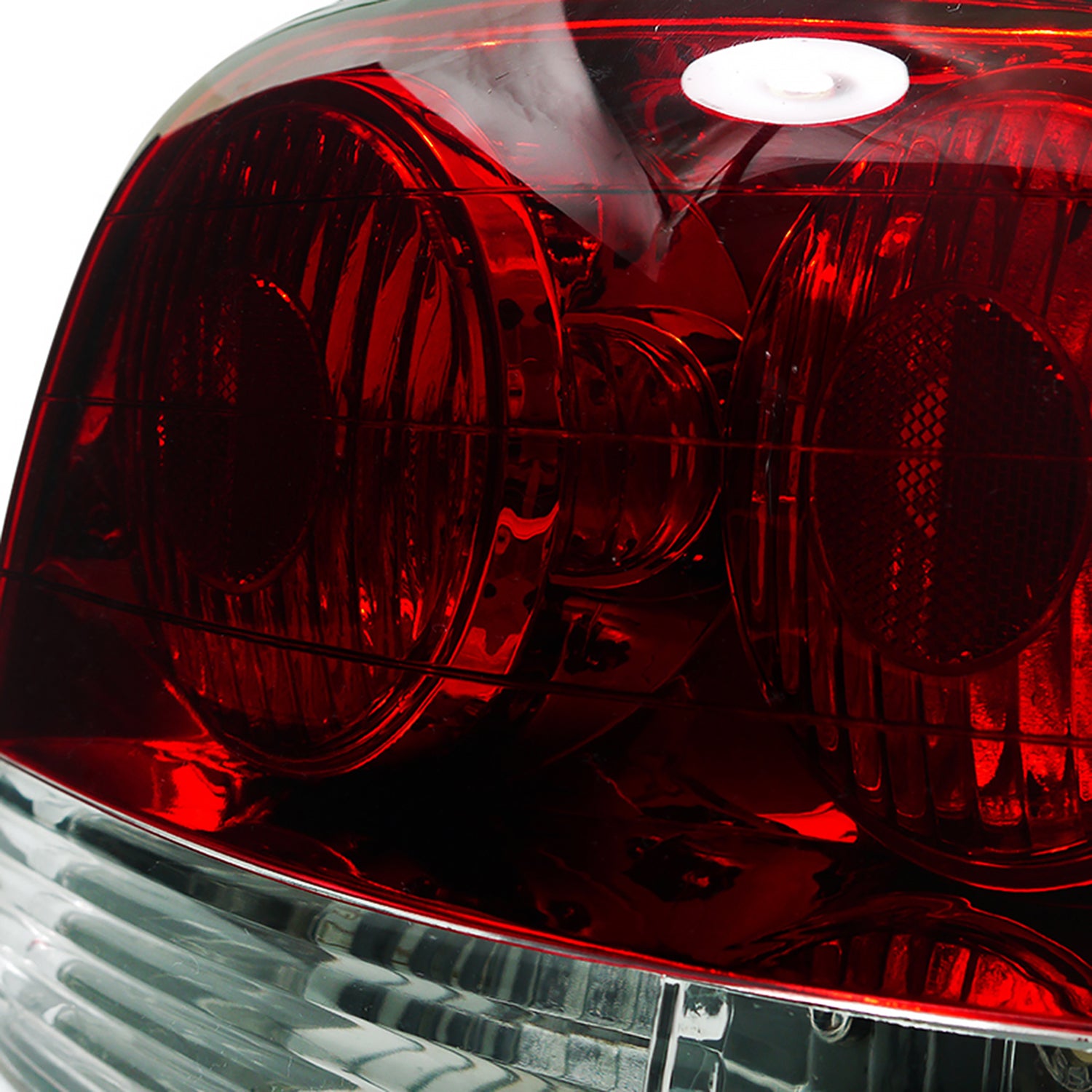 1993-1997 Honda Del Sol Tail Lights Chrome Housing/Red Clear Lens