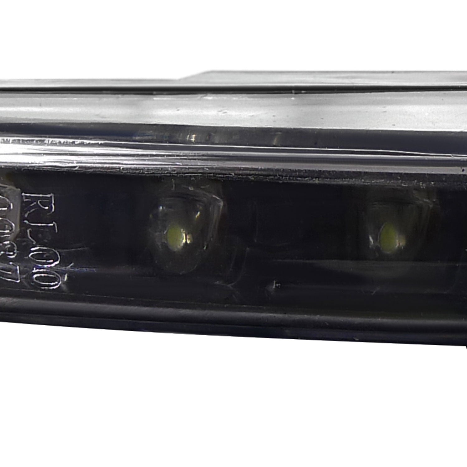 Universal 4W 8 LED 6000K Daytime Running Lights Matte Black Housing/Clear Lens