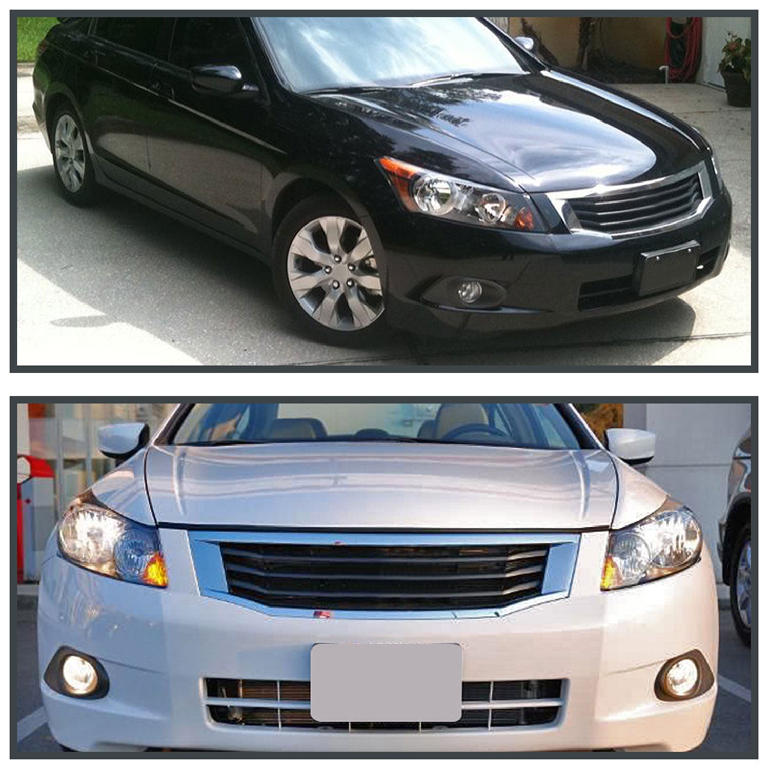 2008-2010 Honda Accord Sedan H11 Fog Lights Kit Chrome Housing/Clear Lens