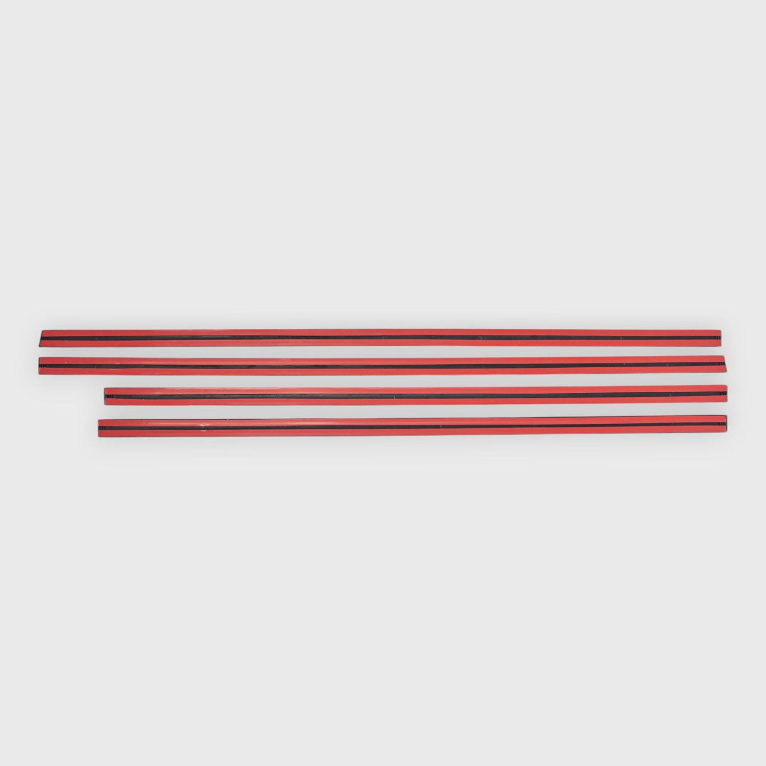 2014-2025 Chevrolet Silverado 1500 Side Door Molding Trim Set Gloss Black 4Pcs ABS Plastic