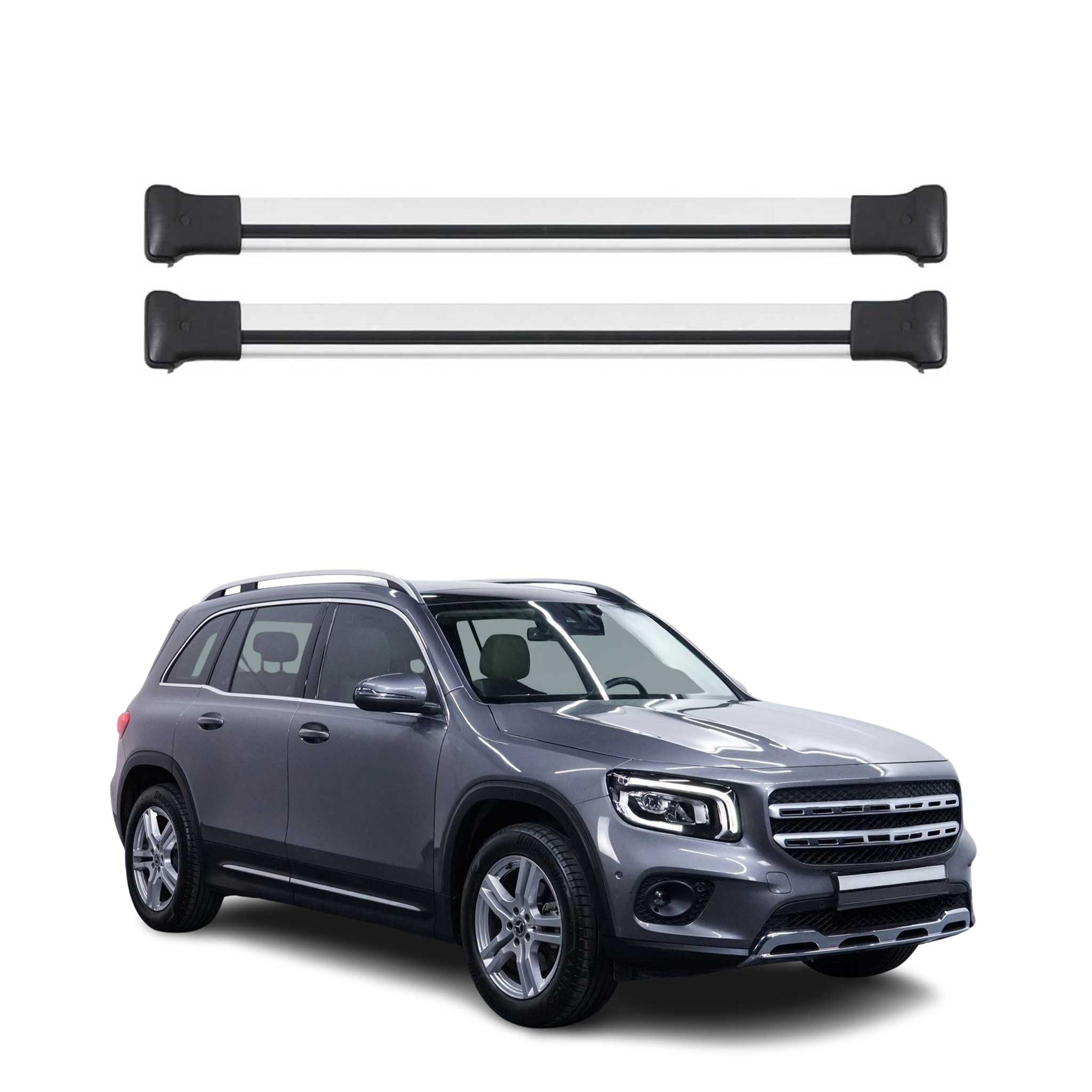 Roof Rack Cross Bars Luggage Carrier for Mercedes GLB Class 2020-2026  Gray 2Pcs