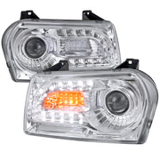 2005-2010 Chrysler 300 Base/LX/Touring Headlights LED Light&LED Signal Chrome