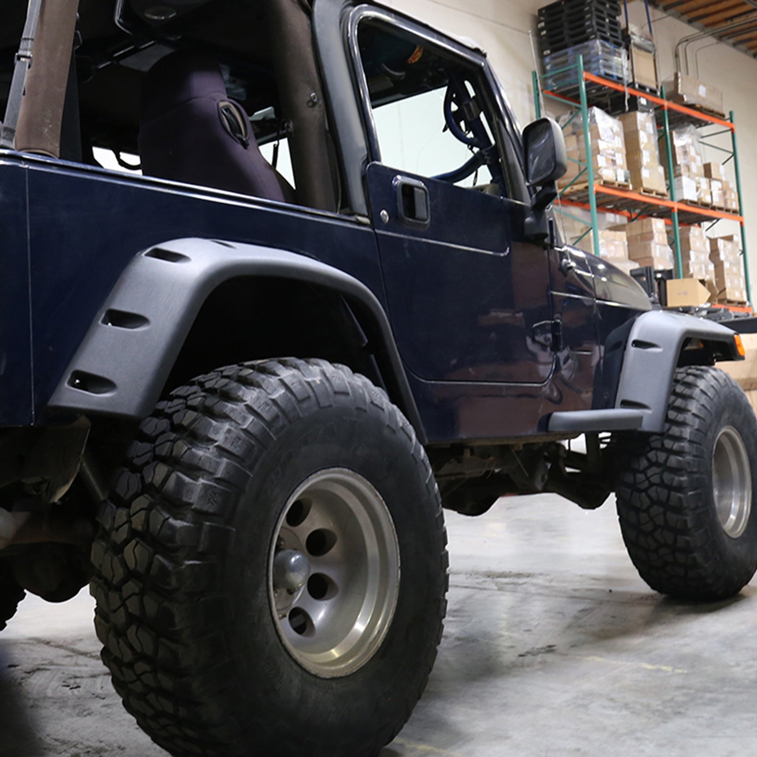 1997-2006 Jeep Wrangler TJ Textured Extended Fender Flares Wheel Protector