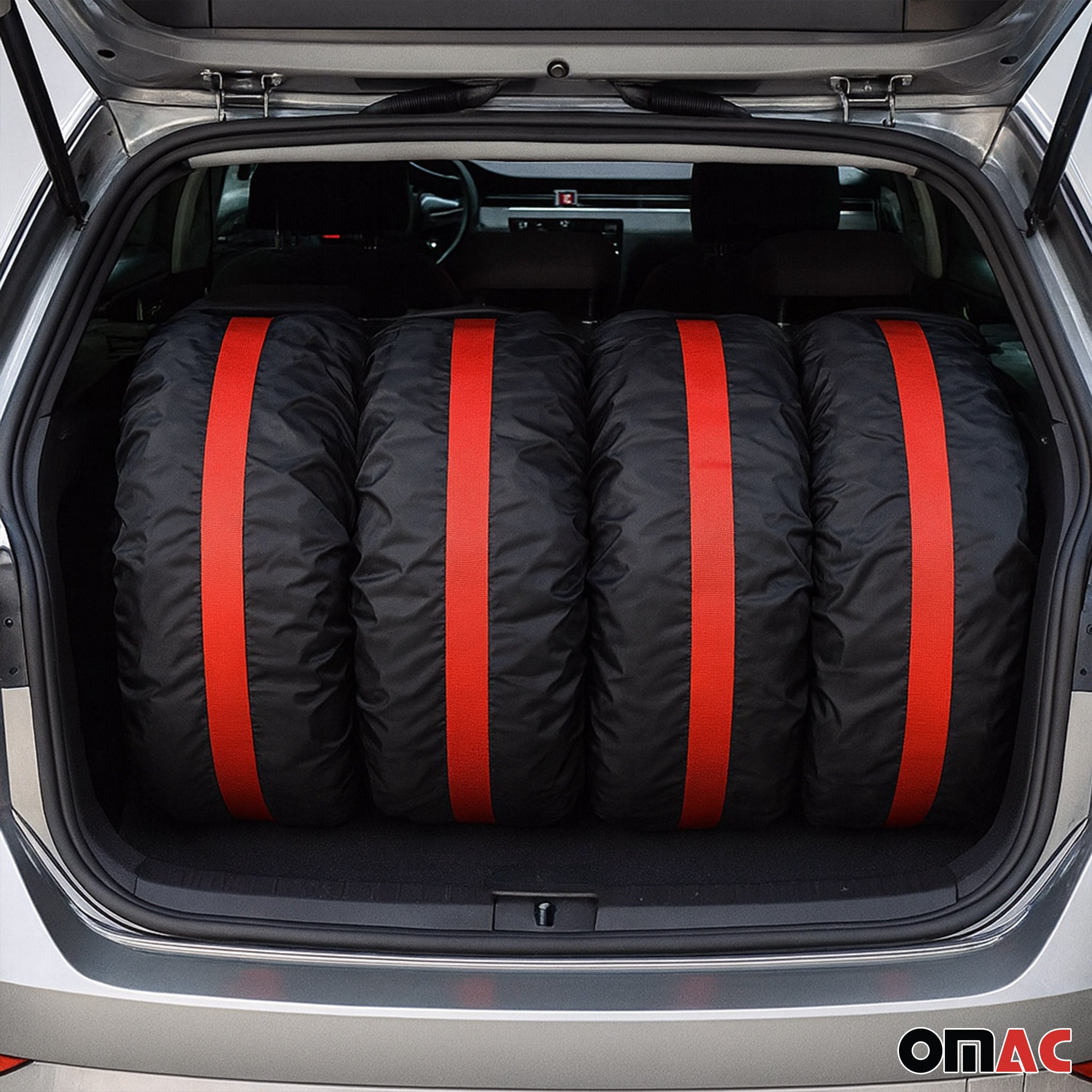 4 Pcs 14''-17" Car Spare Tire Cover Wheel Storage Bag Auto Protector Accessories