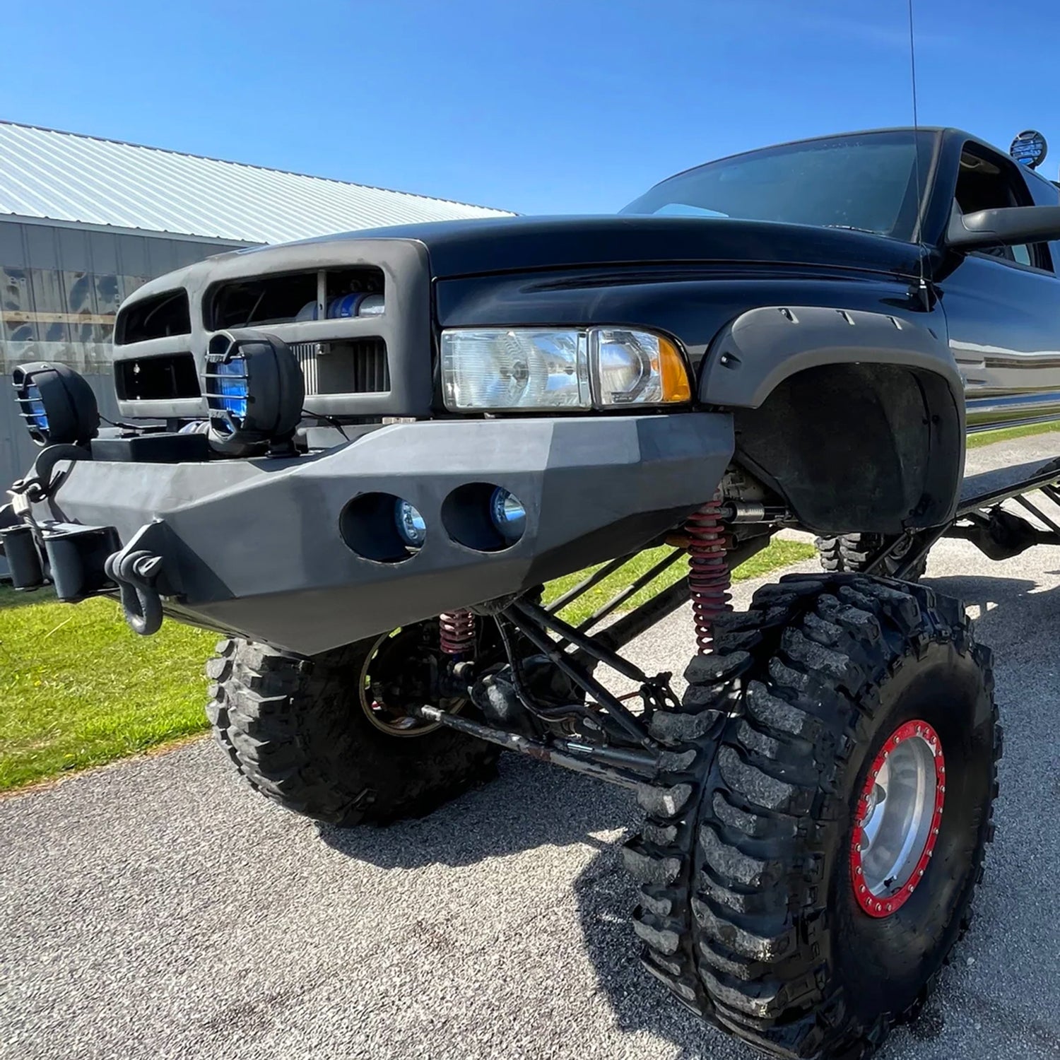 1999-2001 Dodge RAM 1500 Sport Factory Headlights and Corner Lights Chrome