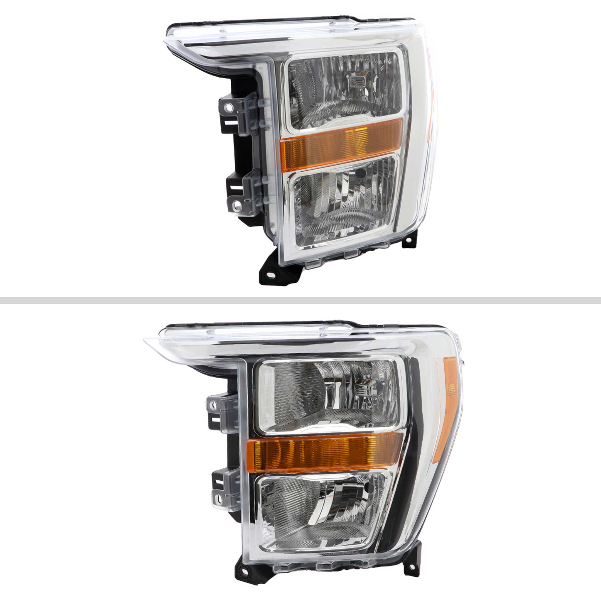 For Ford F-150 2021-2023 Factory Style Headlight (Chrome Housing / Clear Lens )