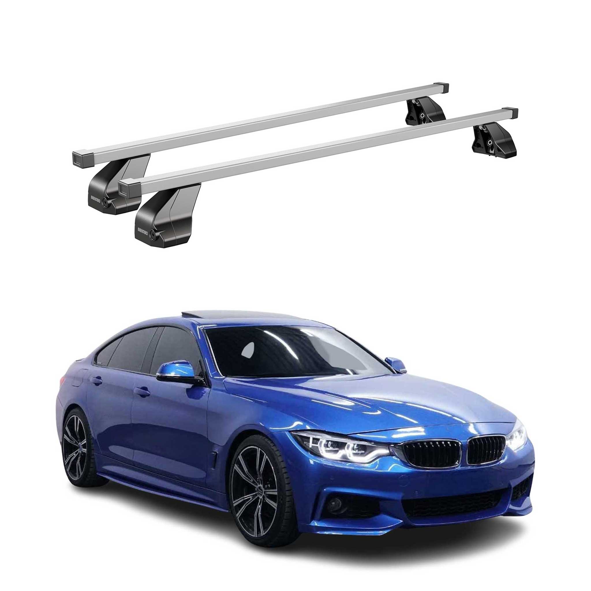 2015-2021 BMW 4 Series F36 Gran Coupe Roof Rack Cross Bars Silver