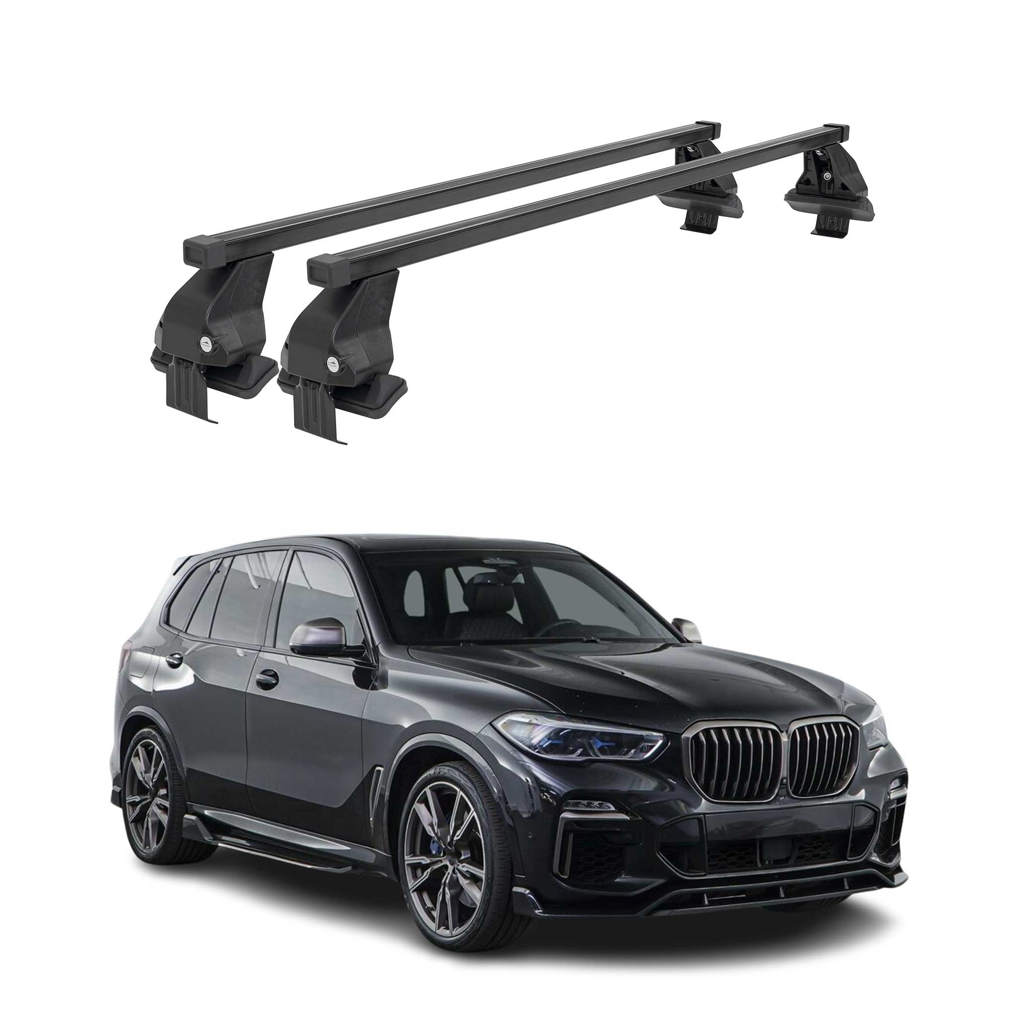 2019-2026 BMW X5 G05 Roof Rack Cross Bars Black