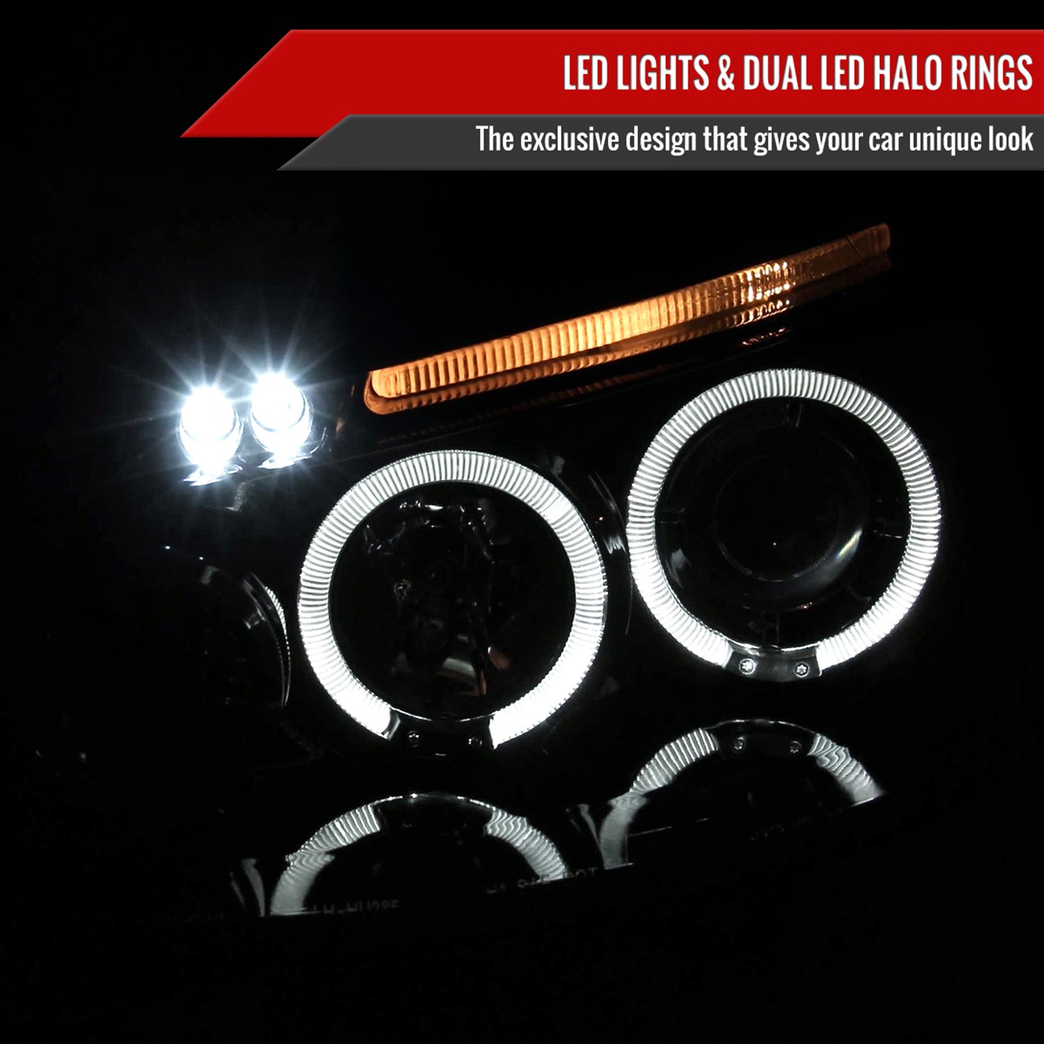 2006-2008 VW Golf Rabbit/ 2006-2010 Jetta Dual Halo Projector Headlights Smoke