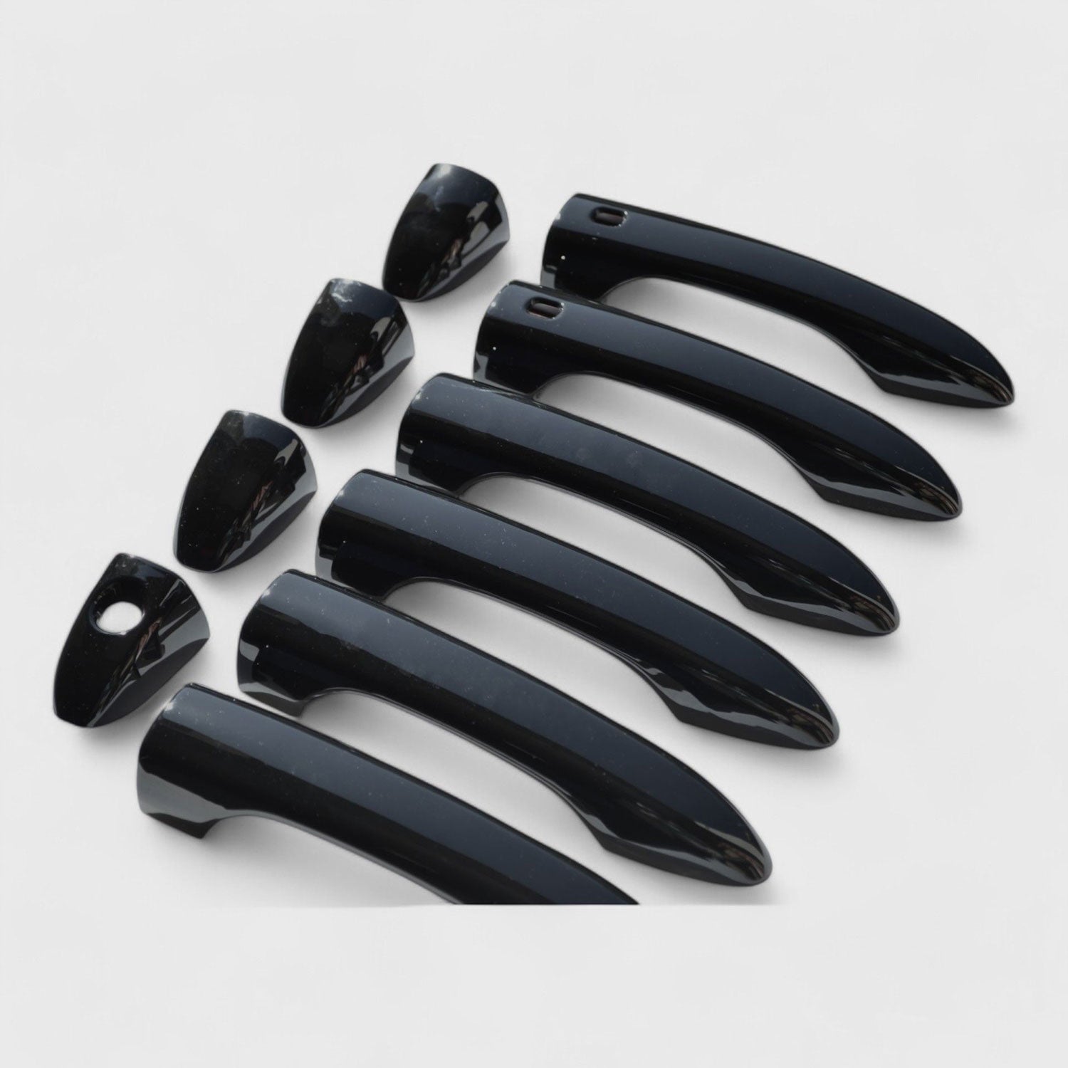 2017-2025 Jeep Compass Door Handle Cover Gloss Black 10Pcs ABS Plastic
