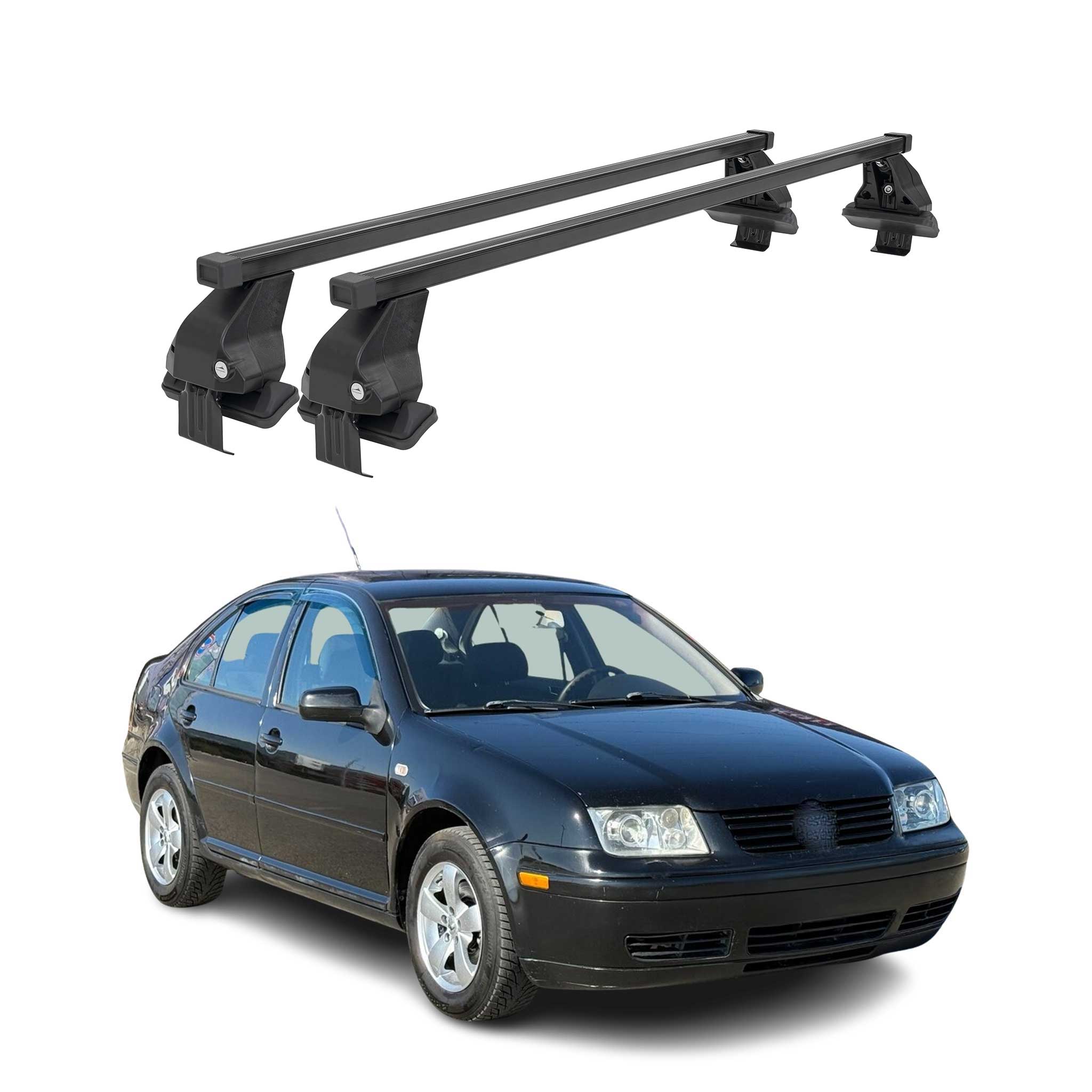 2000-2005 VW Jetta A4 Roof Rack Cross Bars Black