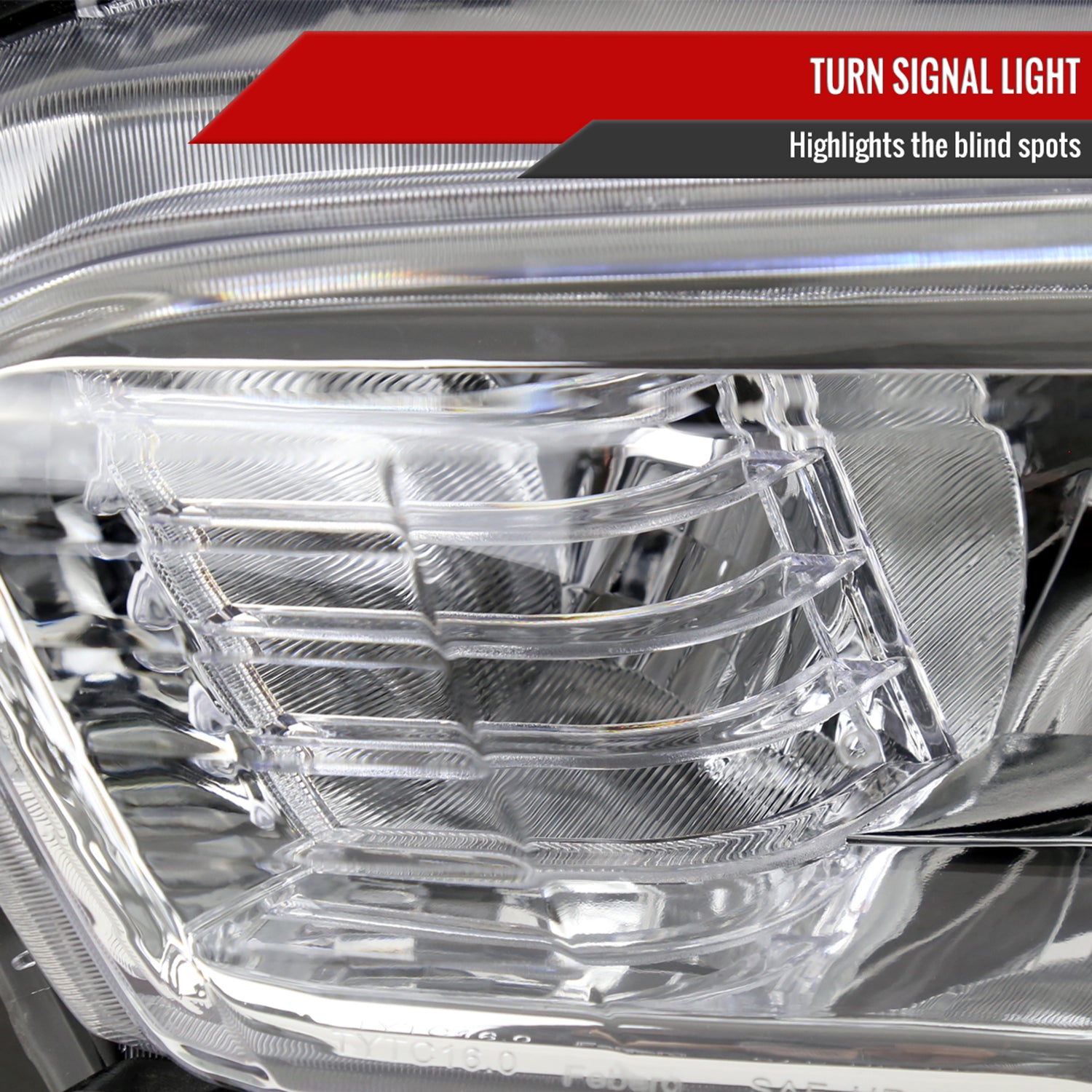2016-2023 Toyota Tacoma Projector Headlights w/ Amber Reflectors Chrome/Clear