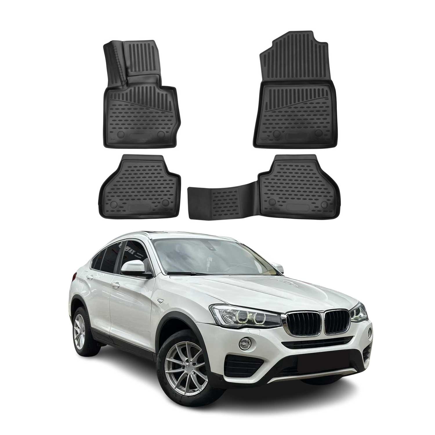 2015-2018 BMW X4 F26 Floor Mats Liners Full Set All Weather Black