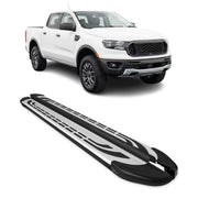 2019-2024 Ford Ranger SuperCab/Crew Cab Nerf Bar Side Step Running Boards Alu 2x