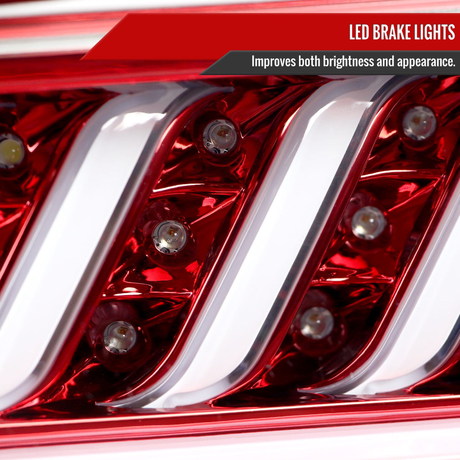 2016-2018 Chevy Camaro Sequential LED Tail Lights Chrome/Red Clear Lens