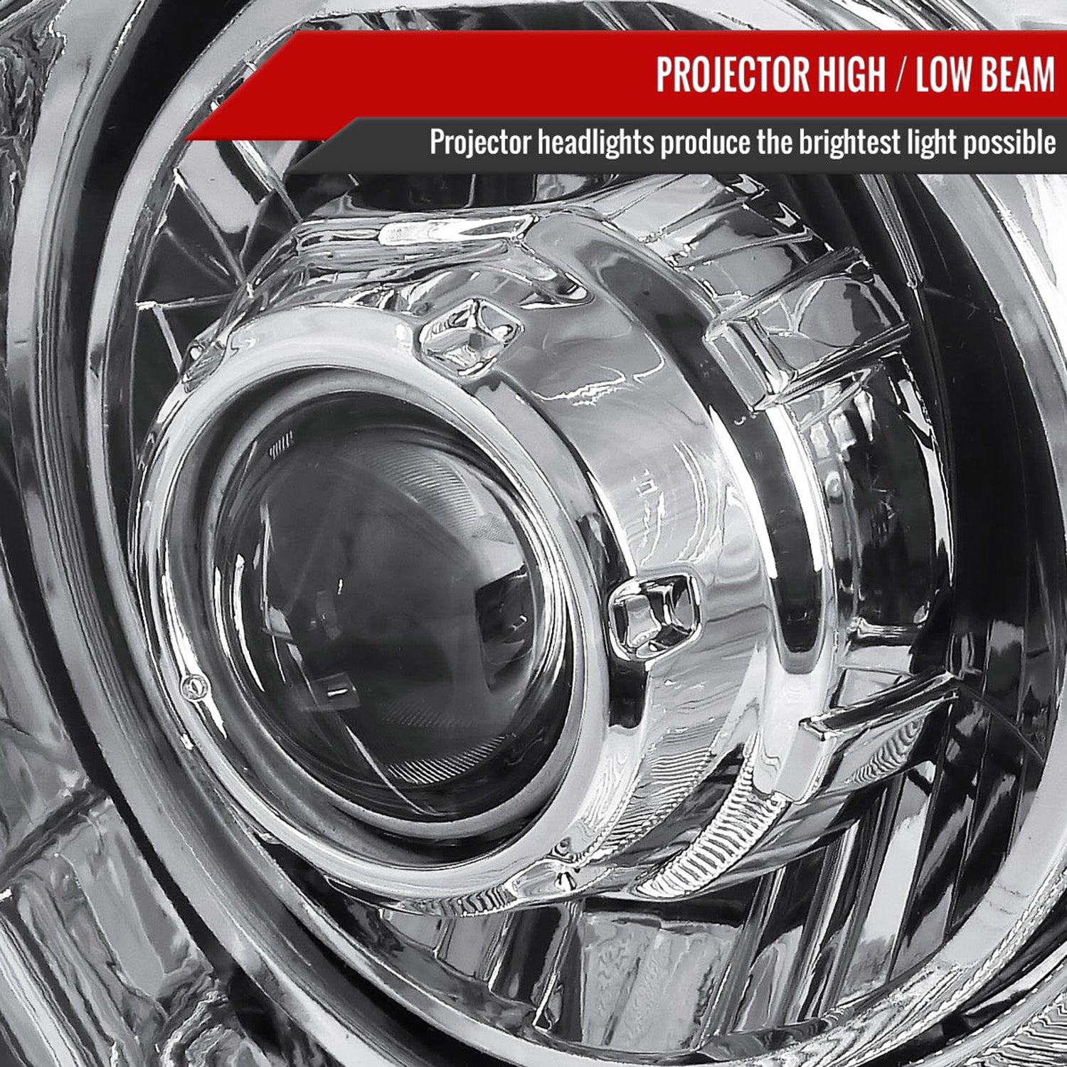 2004-2008 Ford F-150/ 06-2008 Lincoln Mark LT Headlights Amber Reflectors Chrome