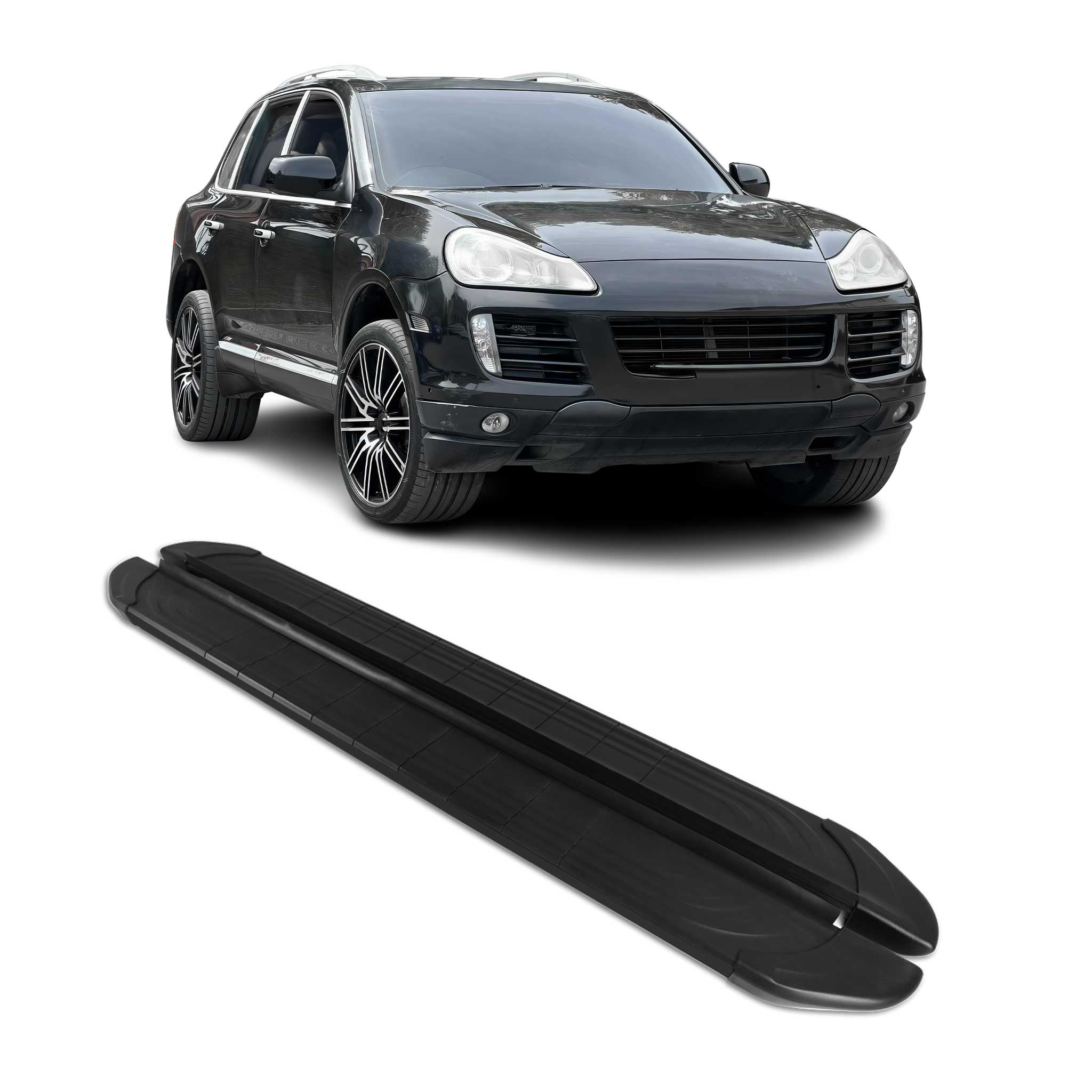 2003-2010 Porsche Cayenne Running Boards Side Steps Black