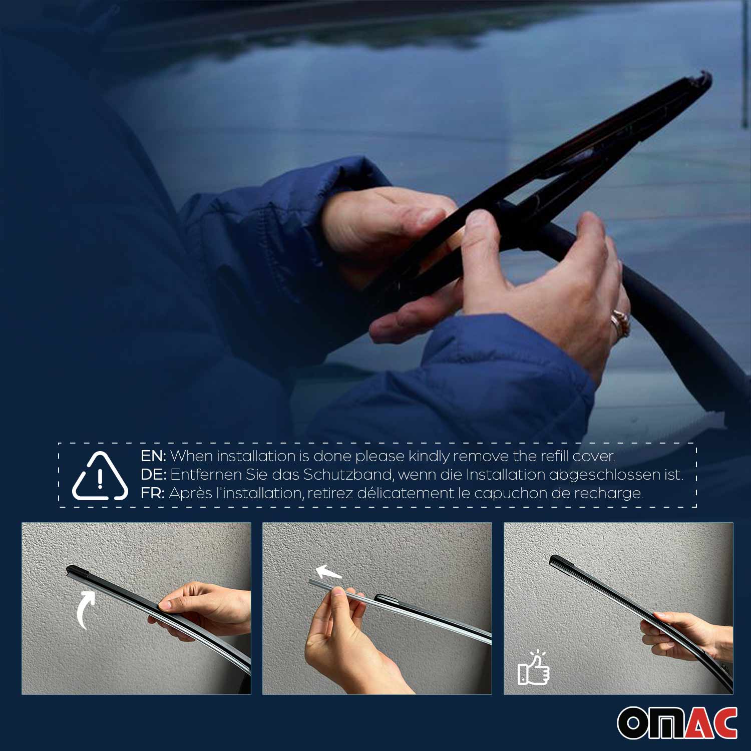 OMAC Rear Wiper Blade for Jeep Compass 2.gen 2017-2025