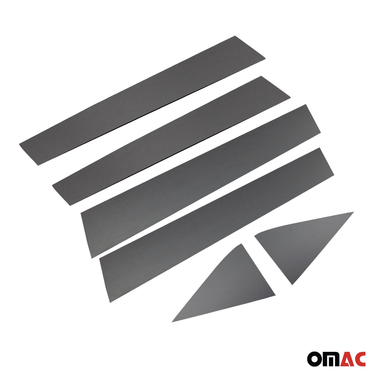 2018-2022 Ford EcoSport Window B Pillar Posts Door Trim Cover Stainless Steel Dark 6x