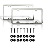 ALABAMA Print License Plate Frame Tag Holder Chrome S. Steel 2 pcs.