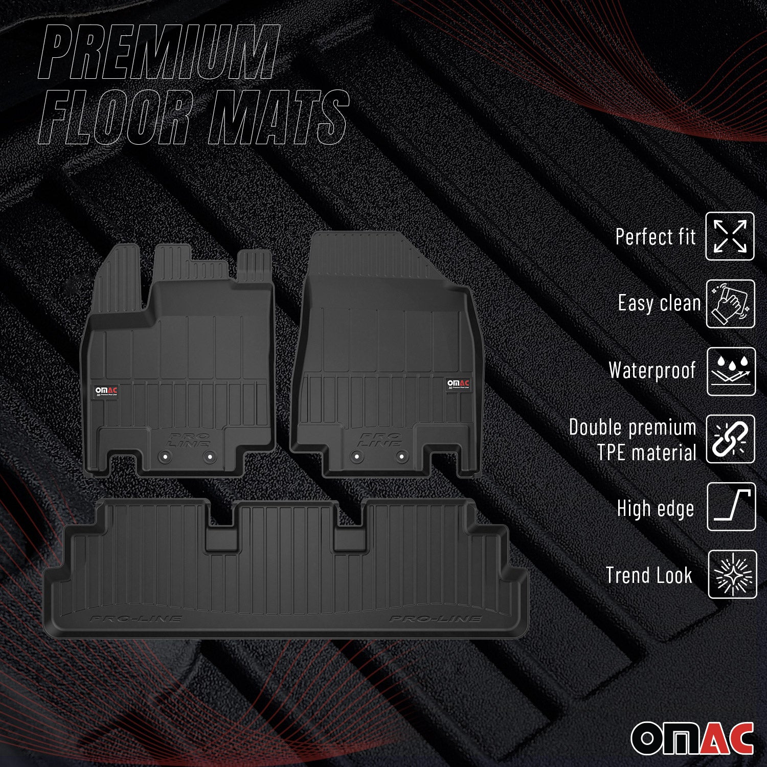 2022-2026 Nissan Pathfinder Premium Floor Mats Liners Full Set All Weather Heavy Duty