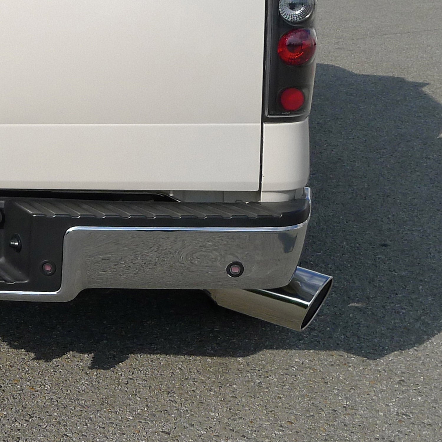 Universal 4" Inlet/8" Outlet Chrome Stainless Steel Bolt-On Angled Exhaust Tip