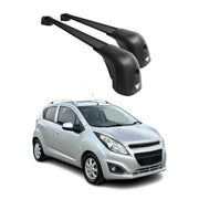 Roof Racks Cross Bars for Chevrolet Spark 2013-2015 Aluminium 220lb Black