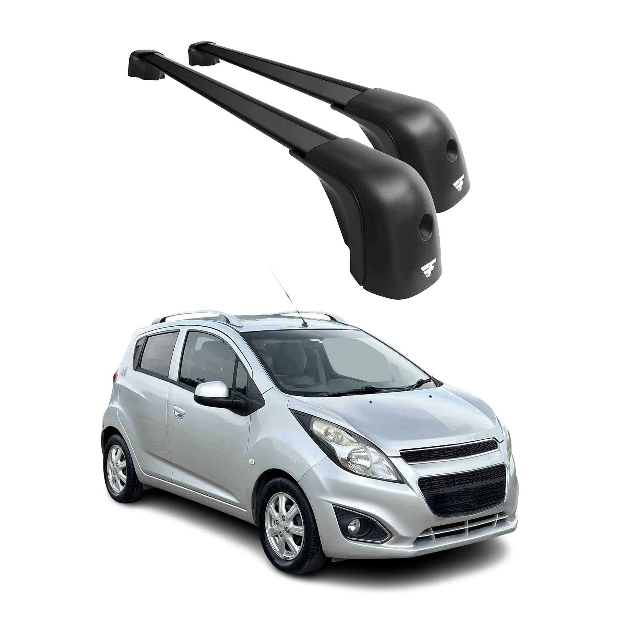 Roof Racks Cross Bars for Chevrolet Spark 2013-2015 Aluminium 220lb Black