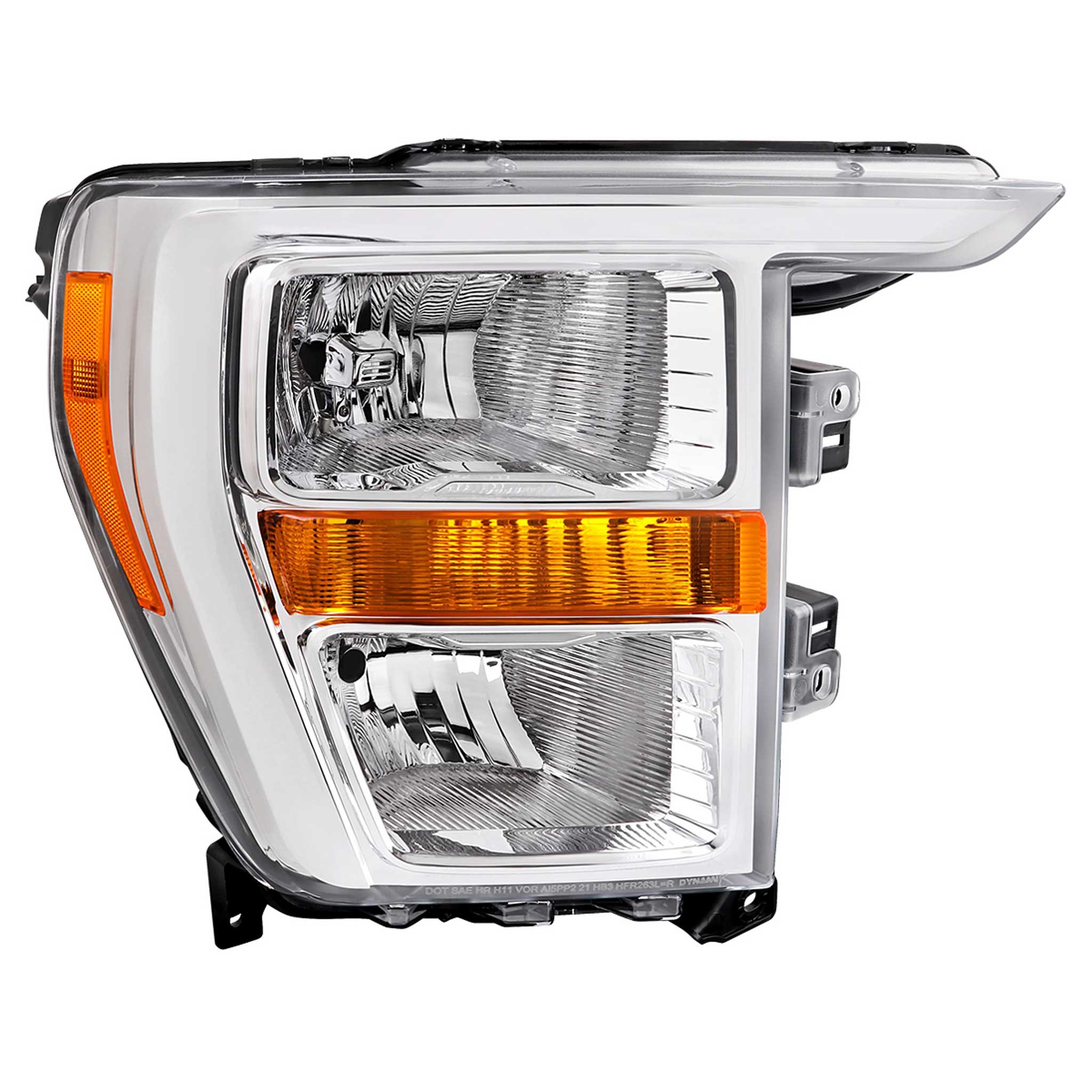 For Ford F-150 2021-2023 Factory Style Headlight Chrome Housing Clear Lens Passenger Side Only