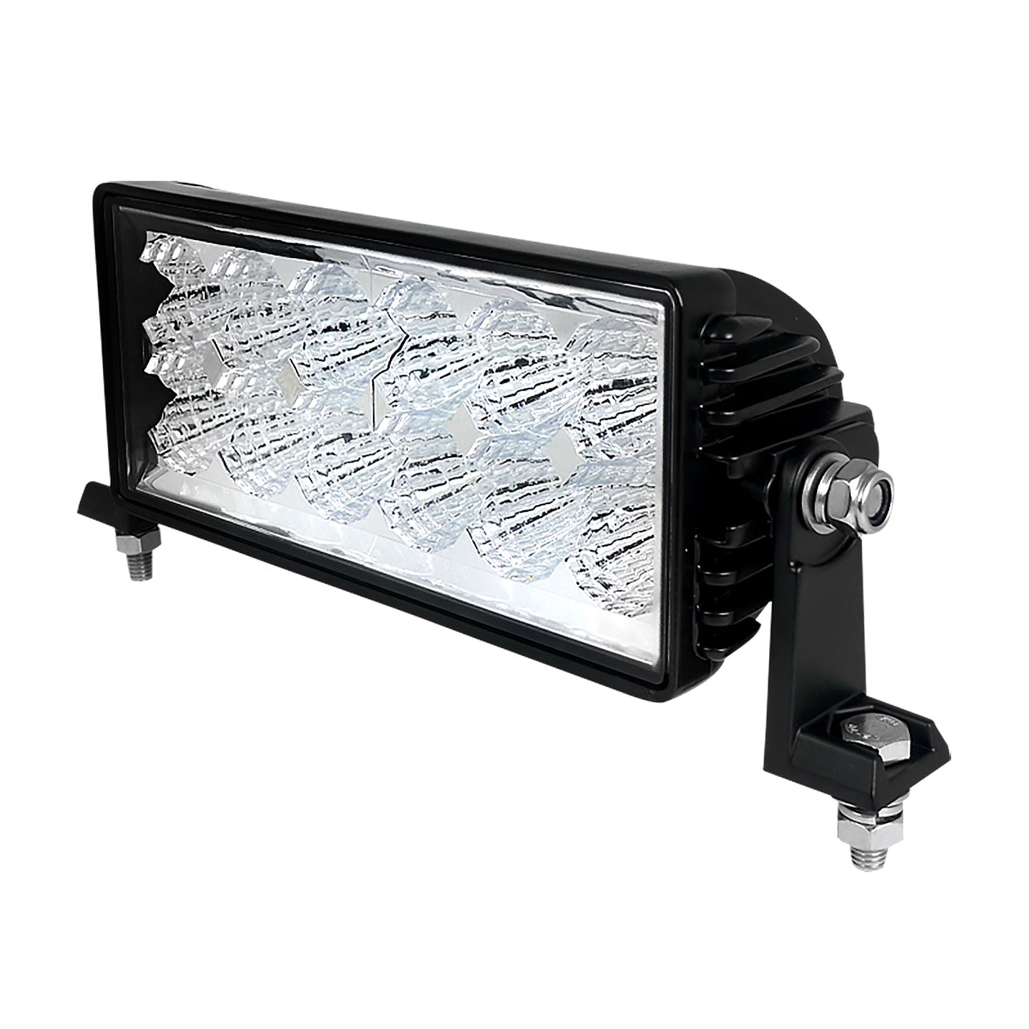 Universal Off Road 6000K Flood Beam 36W 12-LED Fog Light Black Alu Housing/Glass