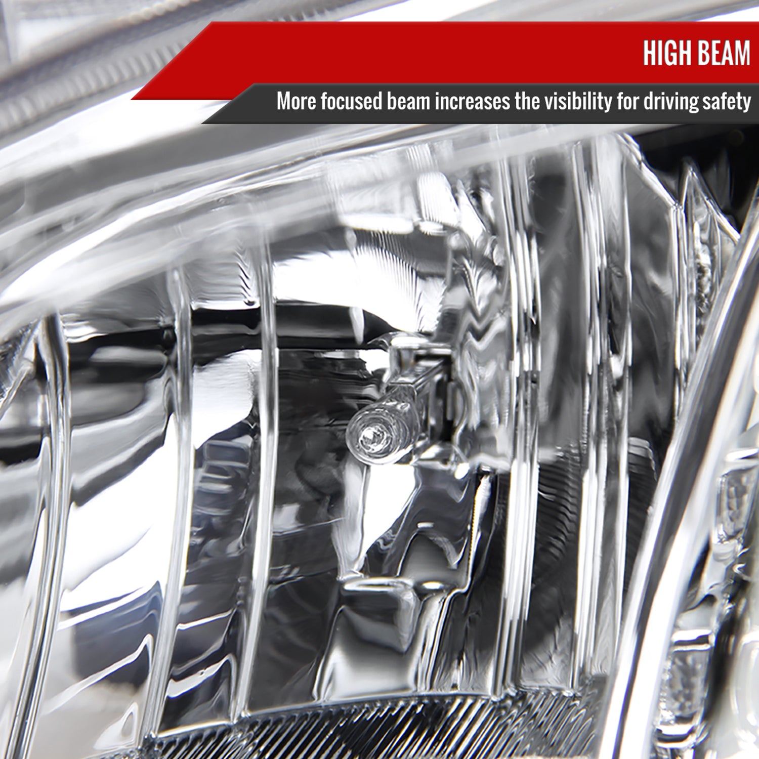 2013-2015 Chevy Malibu Projector Headlights w/ LED Light Strip Chrome/Clear