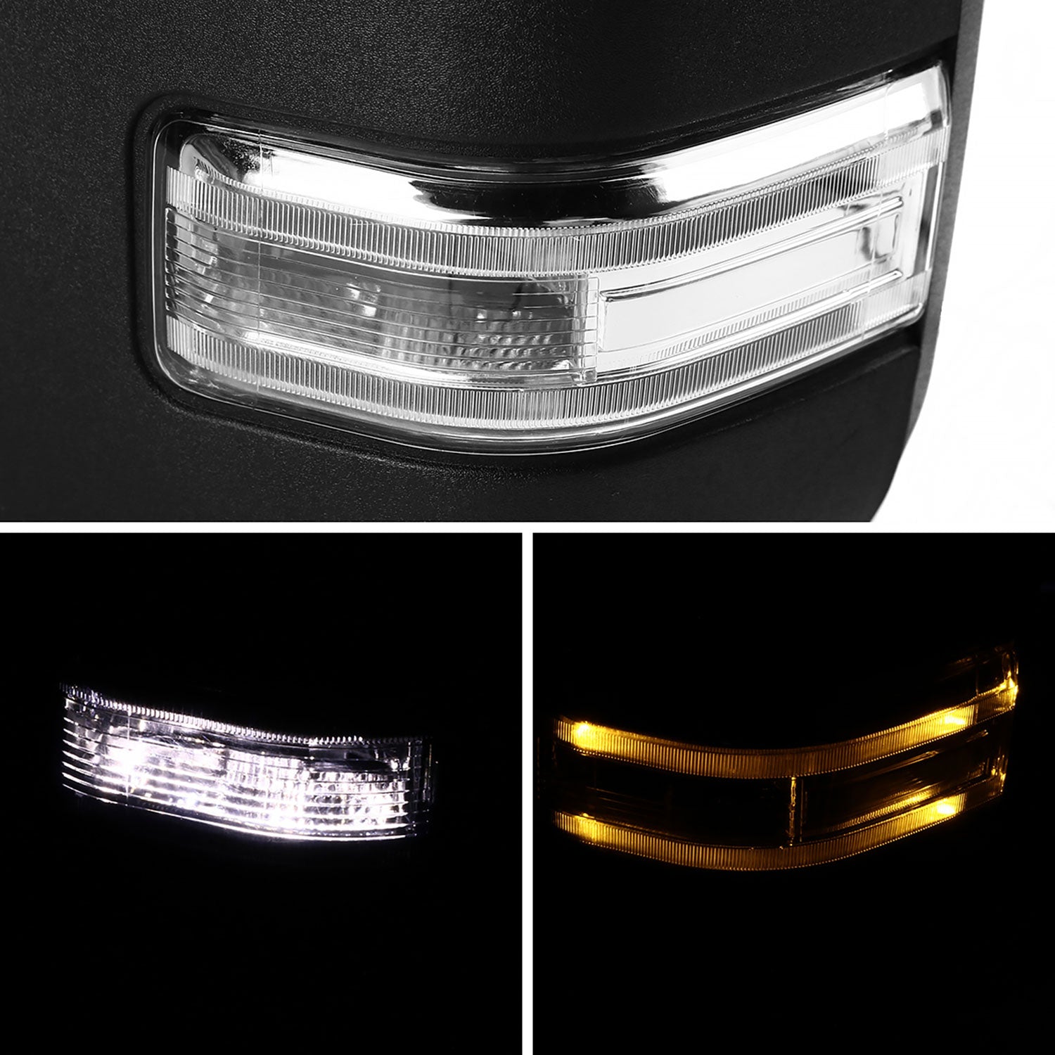 1999-2016 Ford F-250/F-350/F-450 Heated Towing Mirrors Clear Lens Turn Signal