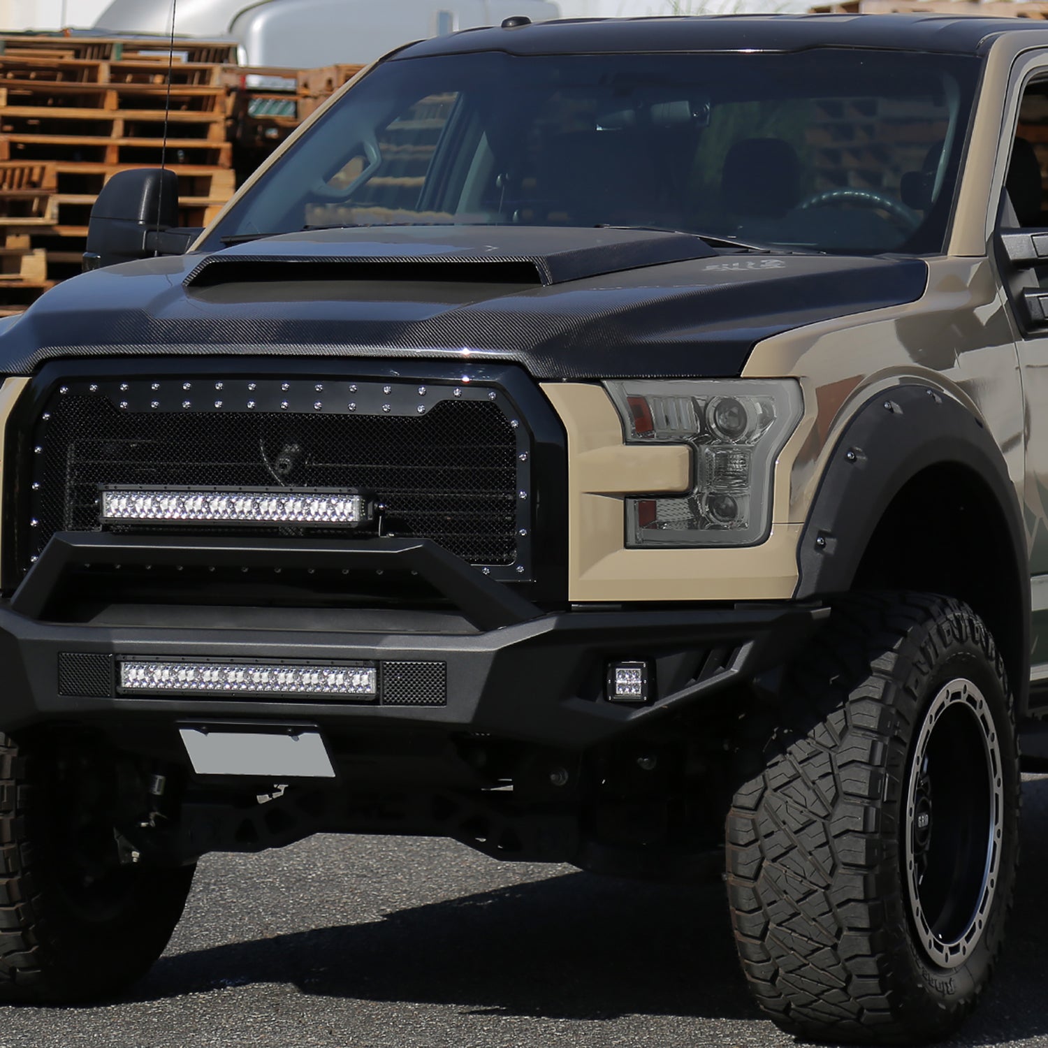 2015-2017 Ford F-150 LED Bar Projector Headlights Chrome / Smoked Lens